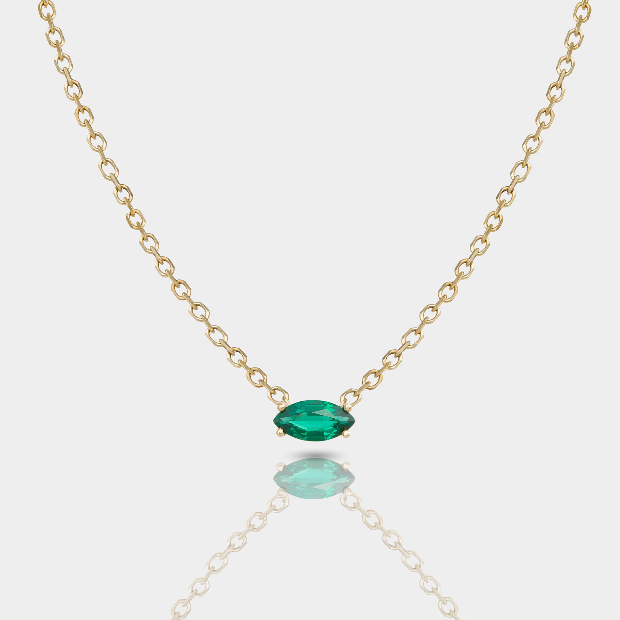 Ocean Crest Necklace | Marquise Gemstone Necklace