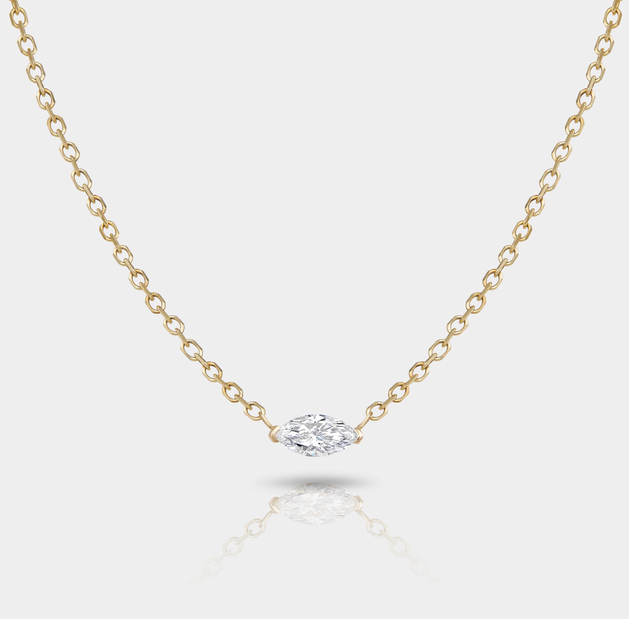 Ocean Crest Necklace | Marquise Lab Grown Diamond Necklace
