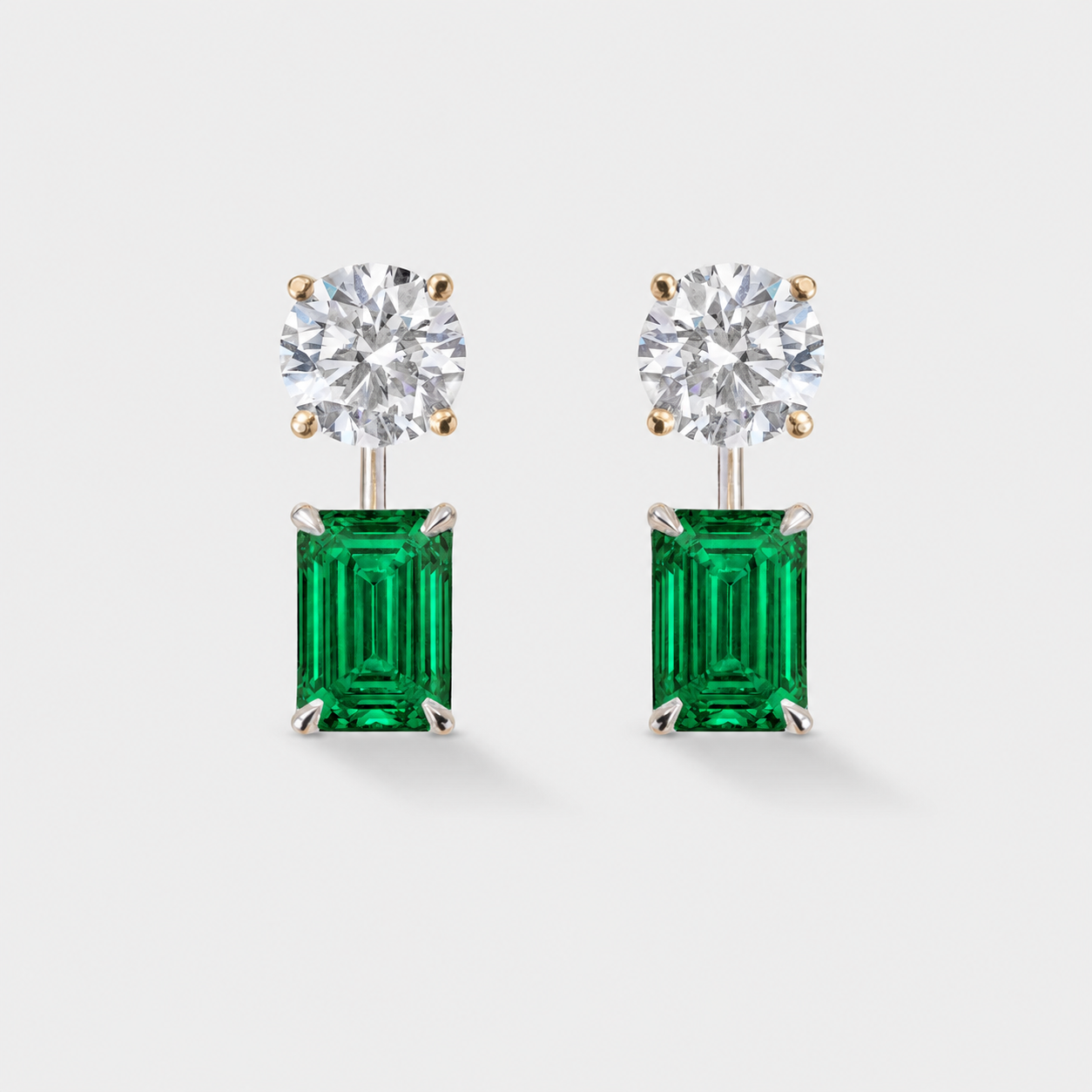 Lab-Grown Emerald Earring Jackets – Ebb & Flow