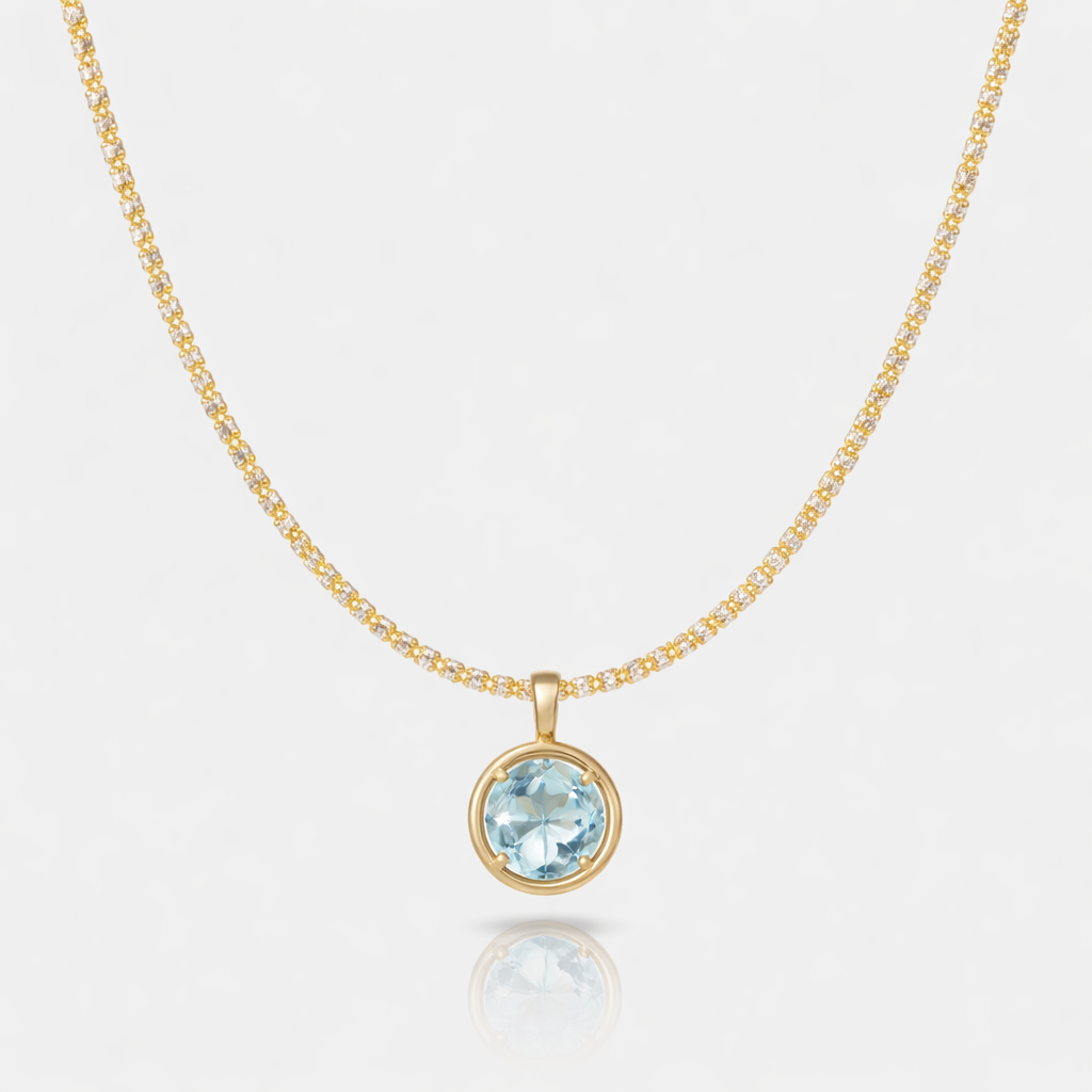 Something Blue Pin + Pendant