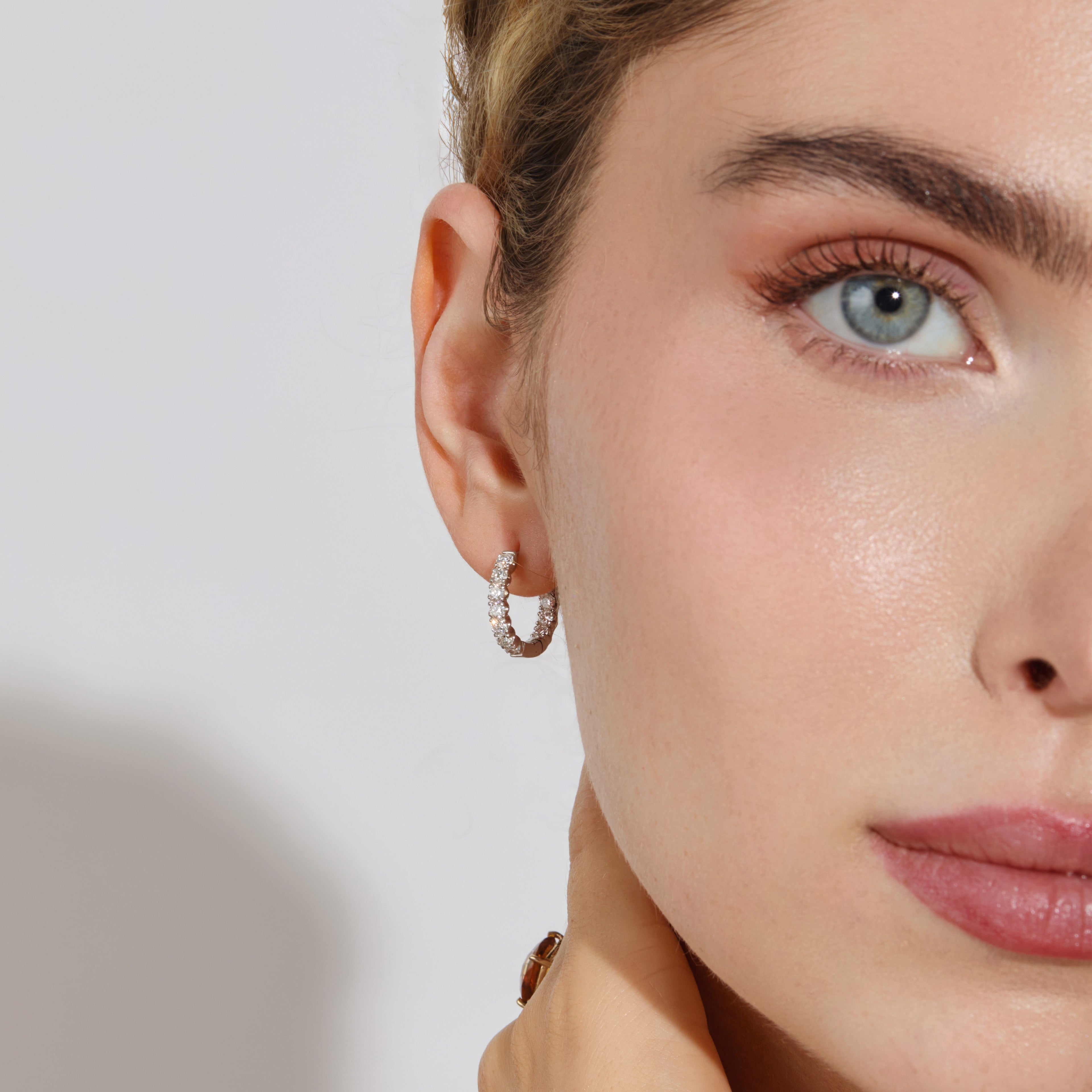 Rock Harbor Inside-Outside Huggie Hoops – 14k Solid Gold, Made in USA