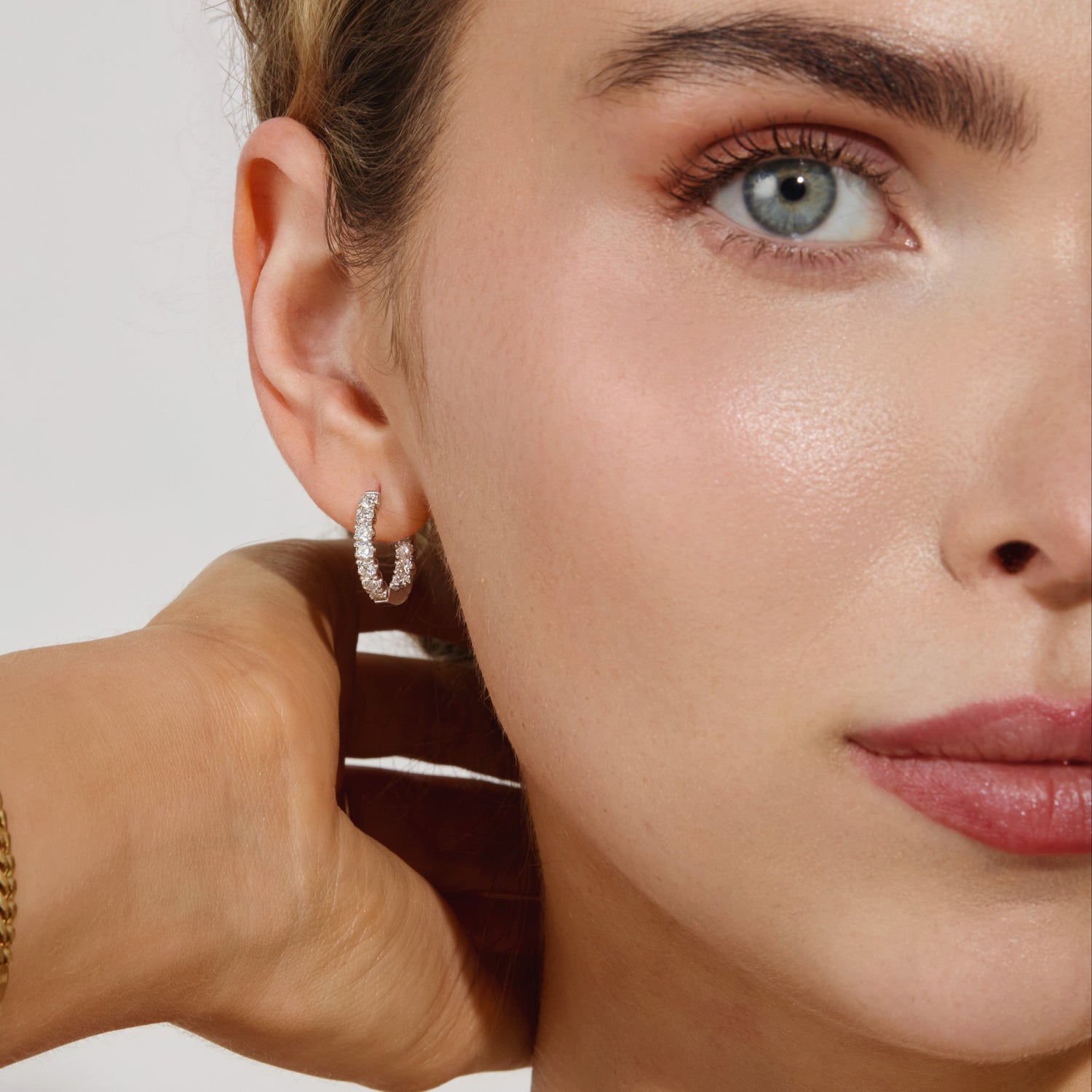 Rock Harbor Lab-Grown Diamond Huggie Hoops – 14k Solid Gold, Made in USA