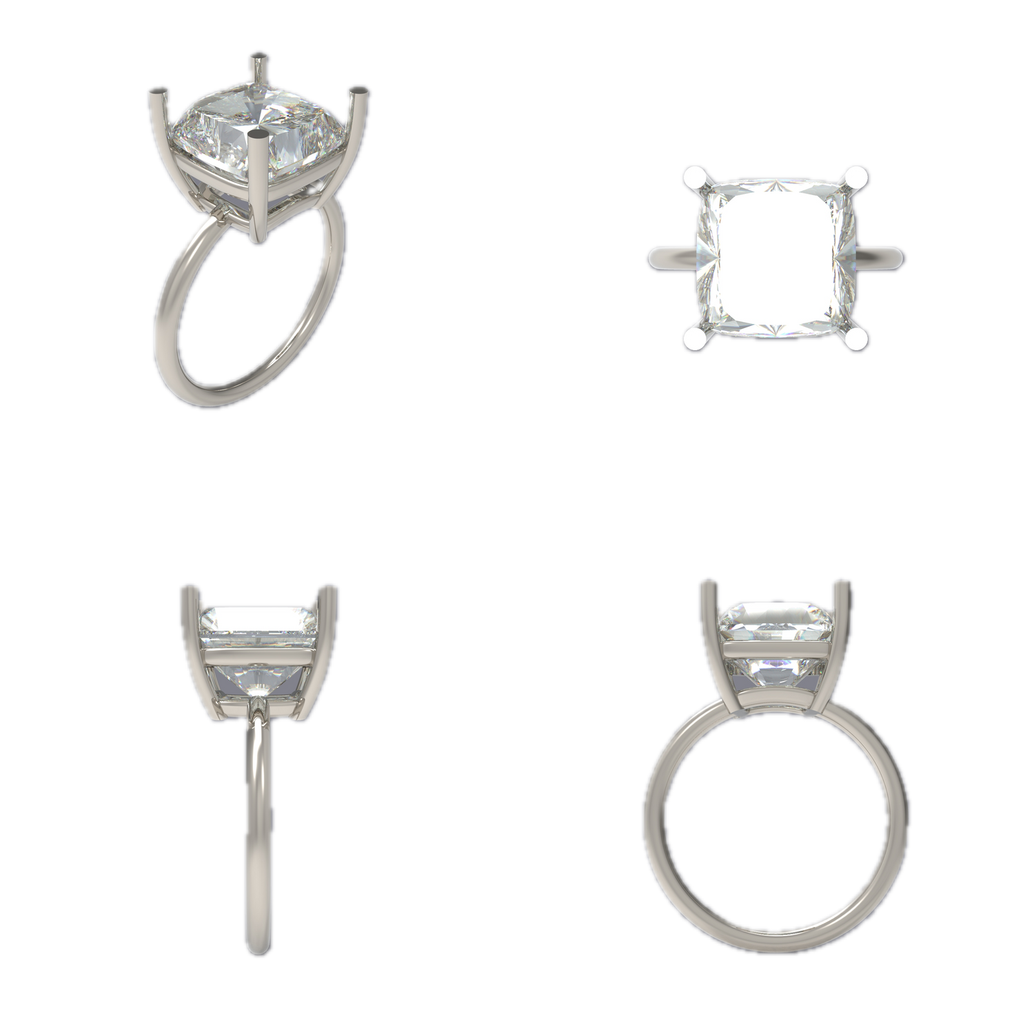 Women’s Custom 14K White Gold Engagement Ring with 3.23ct Lab-Grown Pink Princess-Cut Diamond | Cove Fine Jewelry 2025