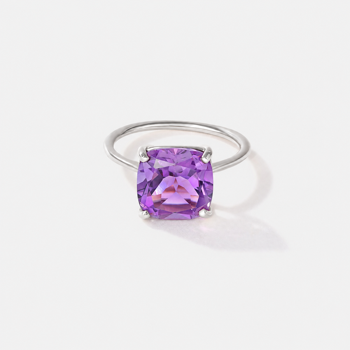 Drift Cushion-Cut Amethyst Ring