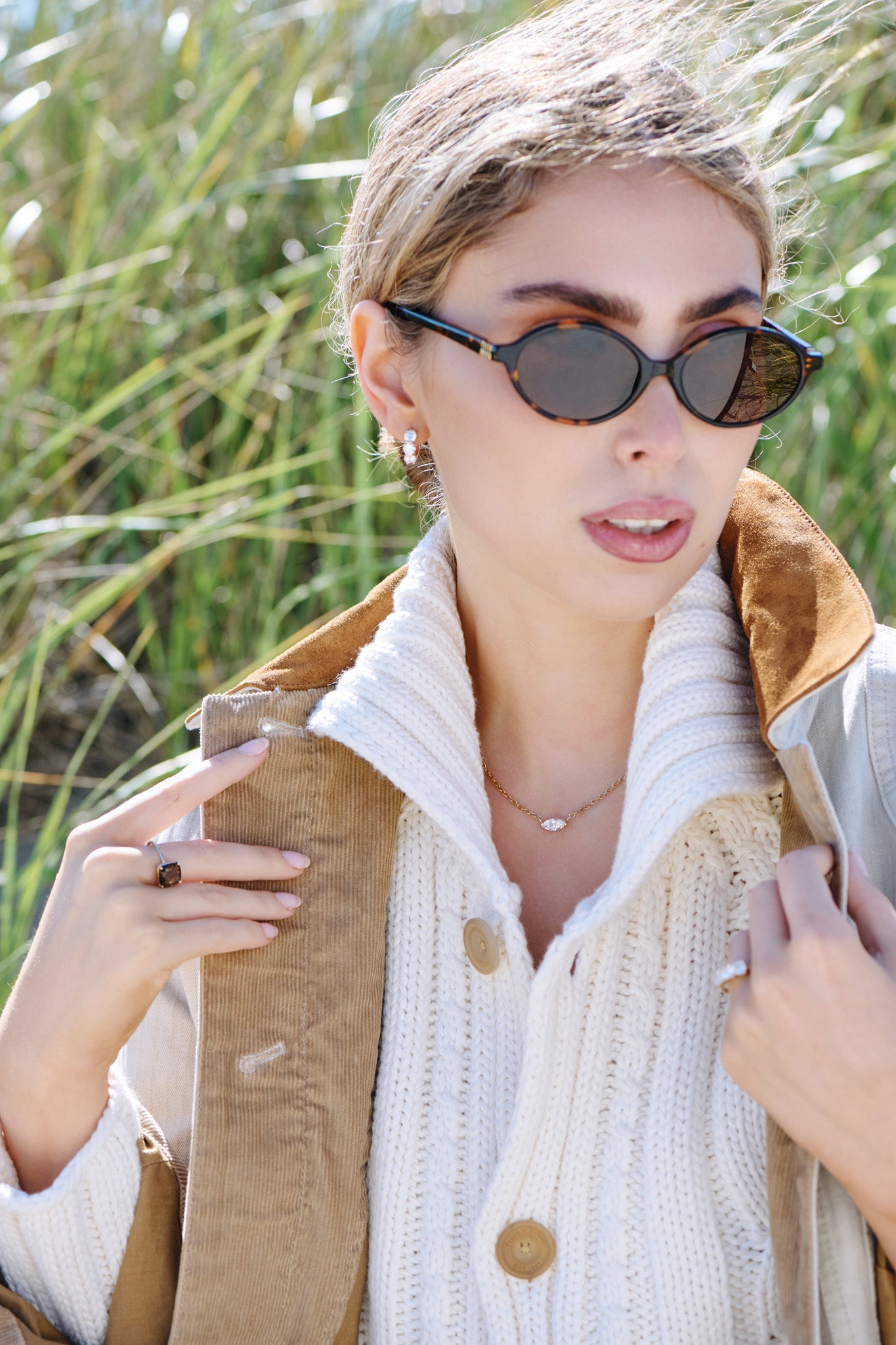 Ocean Crest Necklace | Marquise Lab Grown Diamond Necklace