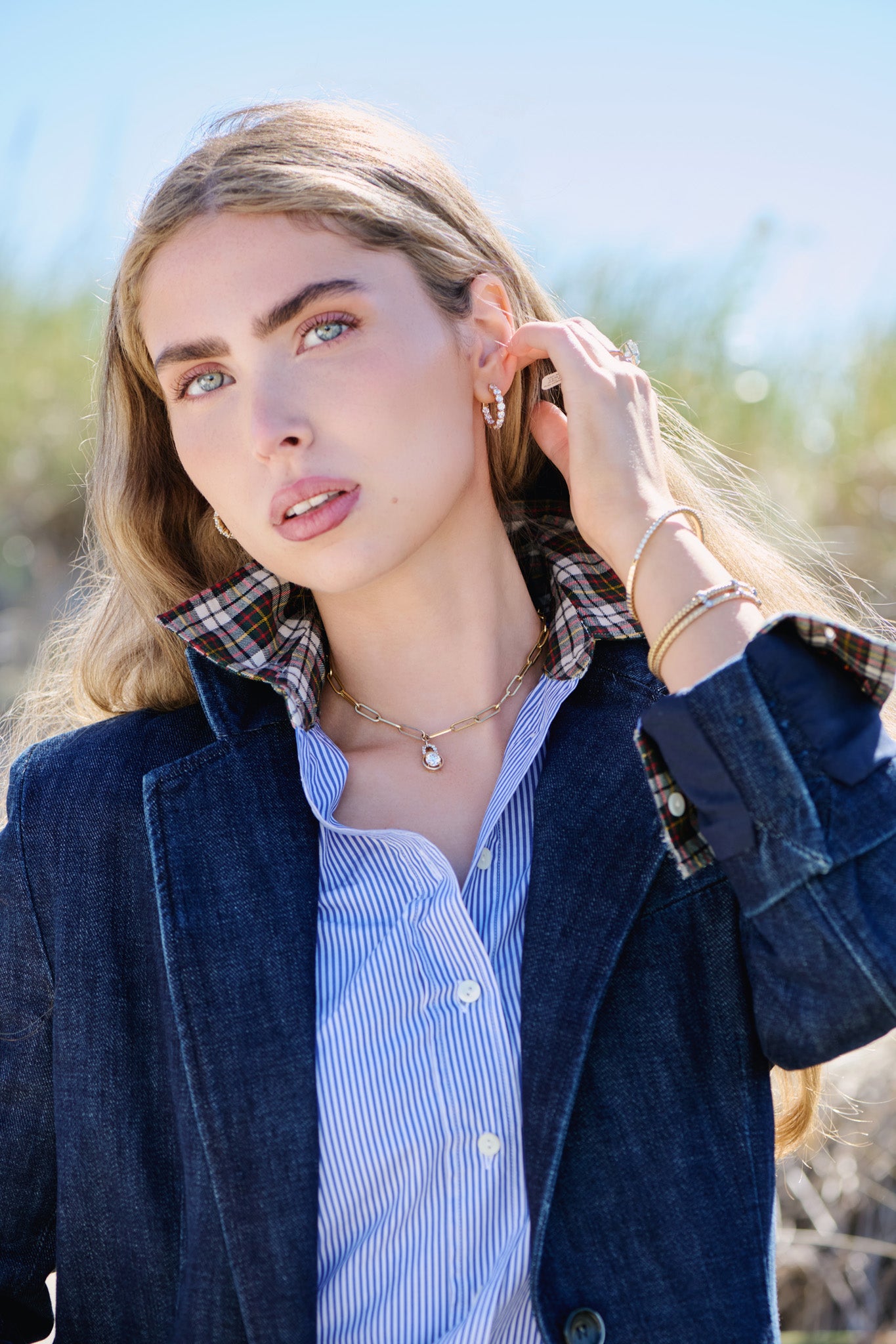 Rock Harbor Inside-Outside Huggie Hoops – 14k Solid Gold, Made in USA