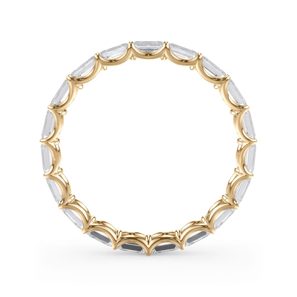 Emerald Cut East-West Lab Grown Diamond Eternity Band in 14k Gold