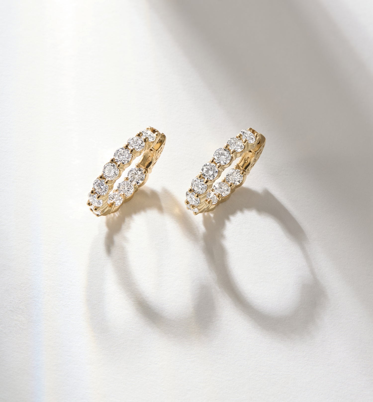 Cairn | 3 Carat Diamond Inside Outside Hoop Earrings