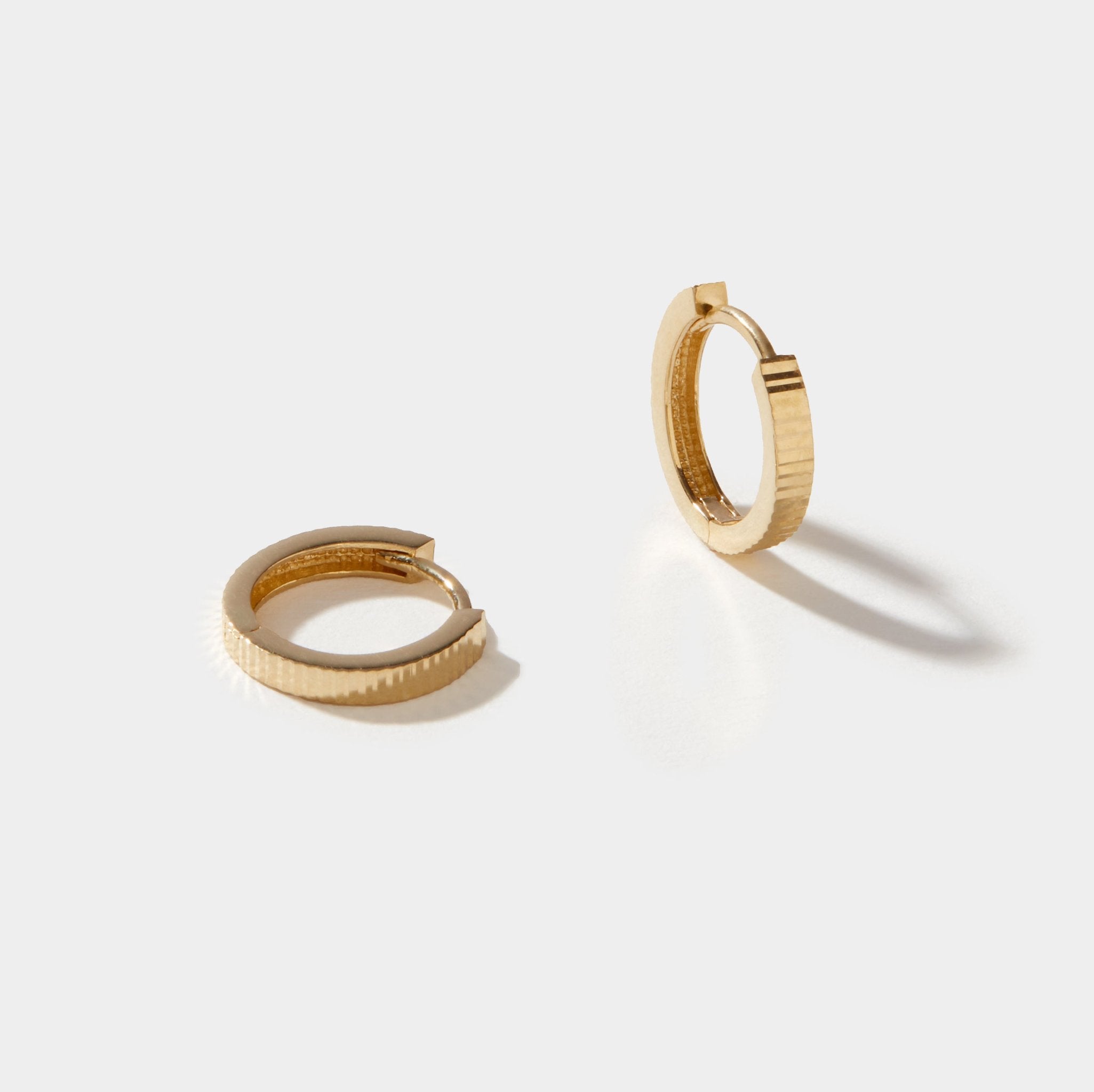 Diamond Cut Hoop Earrings