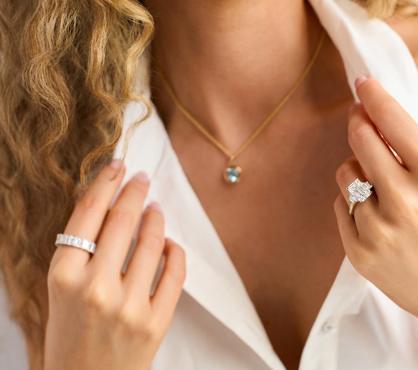 Lab grown diamond rings, earrings, necklaces made in the USA