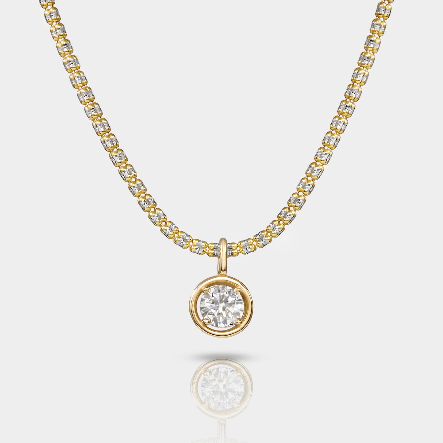 Lighthouse Beacon | Diamond Pendant Necklace in 14k Gold