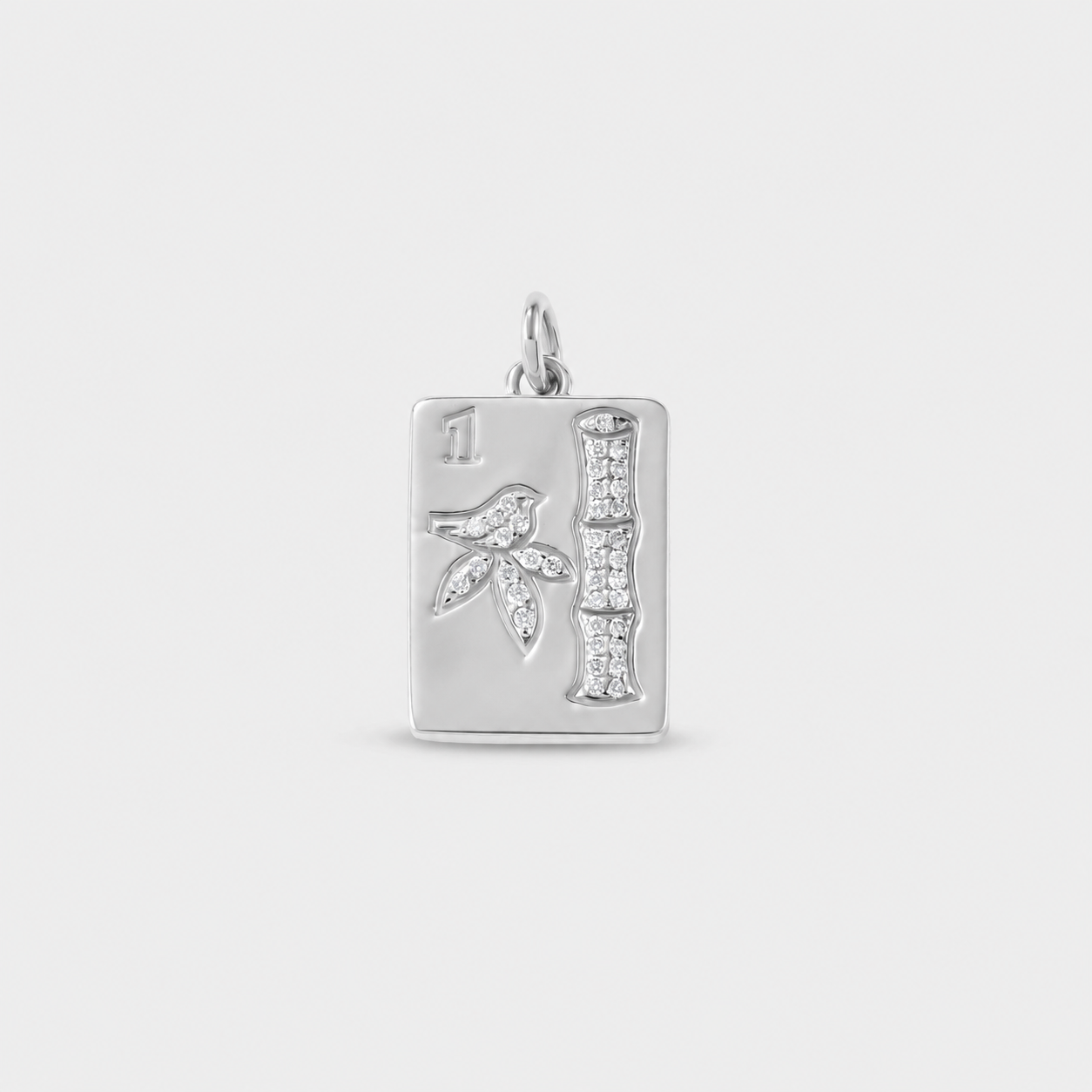 14K Gold Mahjong Charm with Lab Diamonds | Fine Mahjong Jewelry