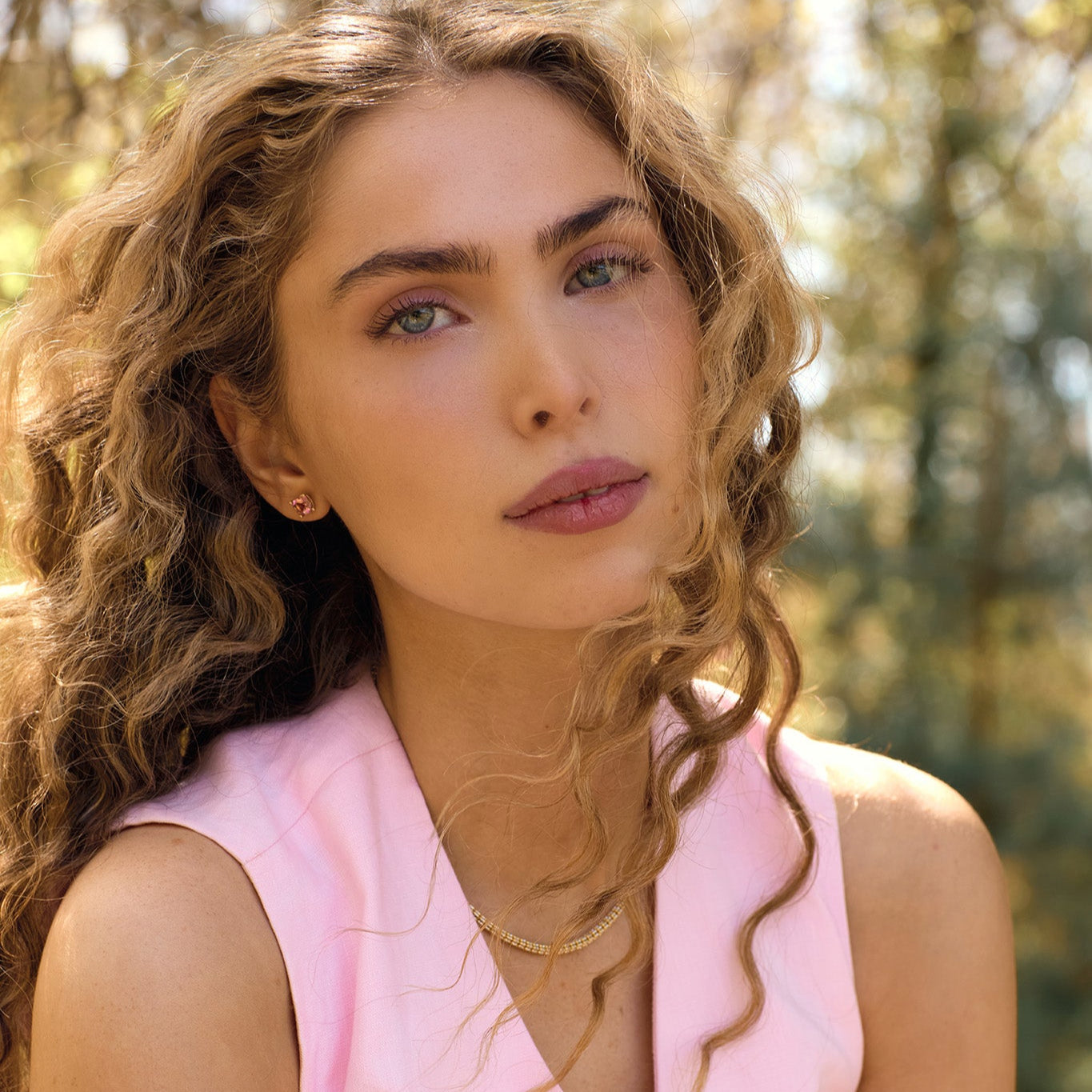 Pink Tourmaline Earrings