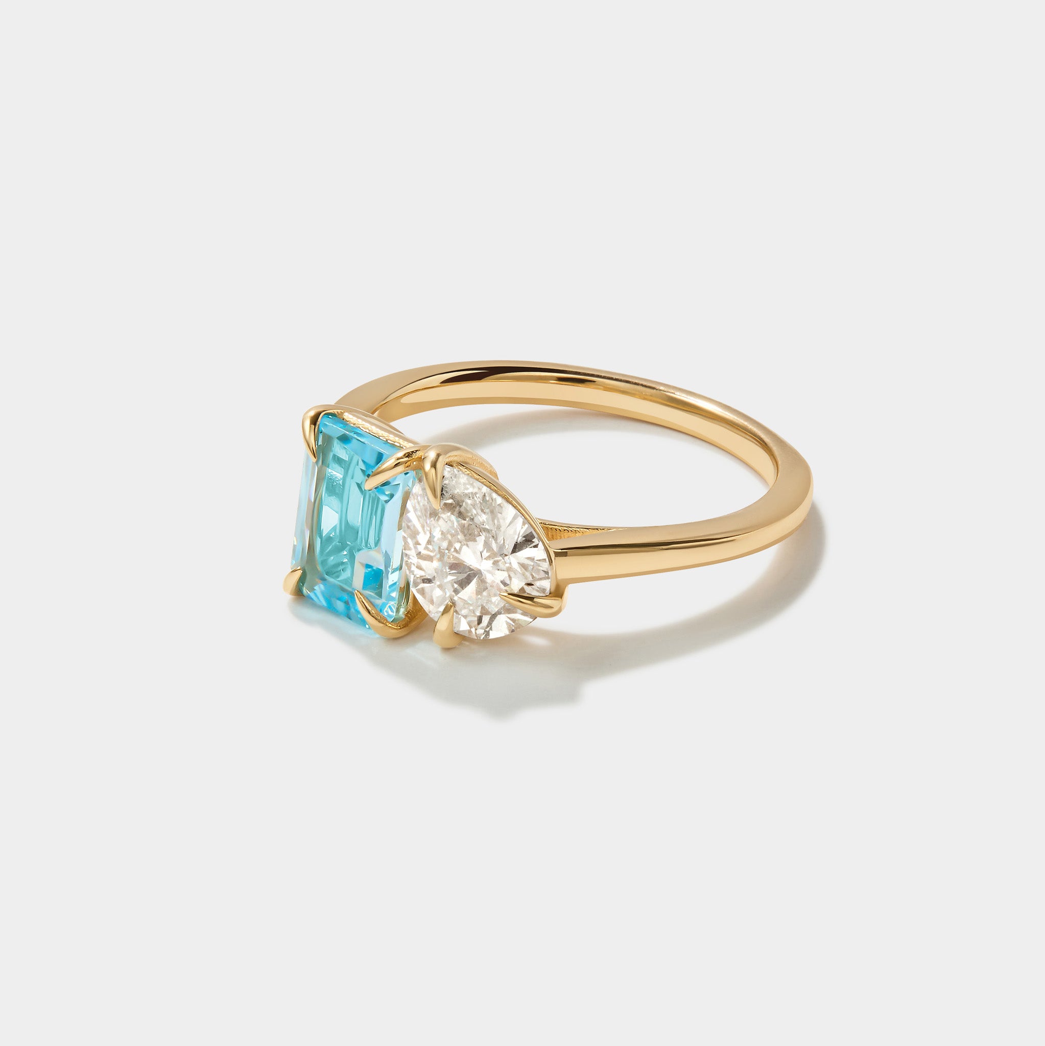 Pear Diamond and Emerald Cut Diamond