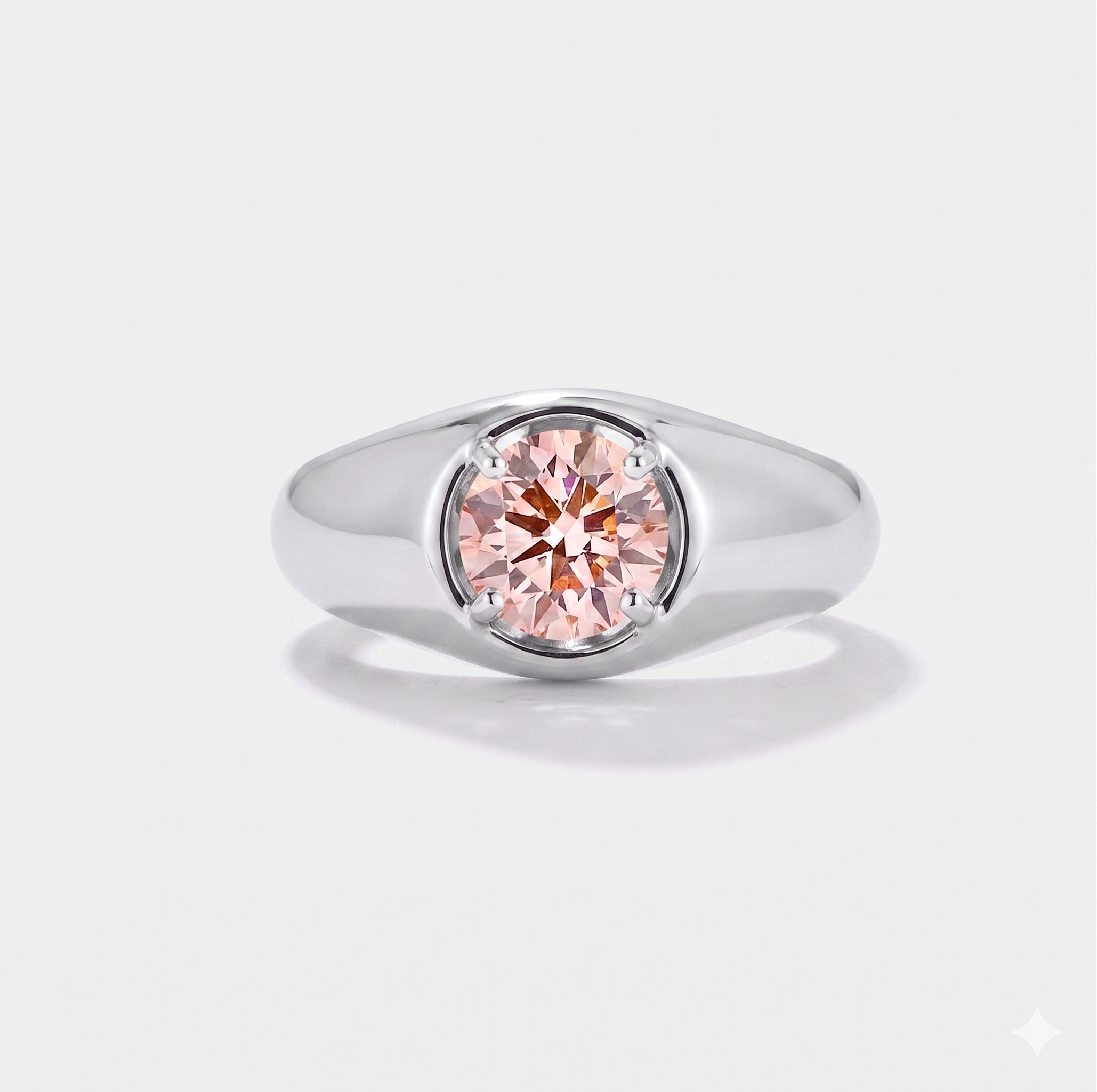 Lab Grown Pink Diamond Ring
