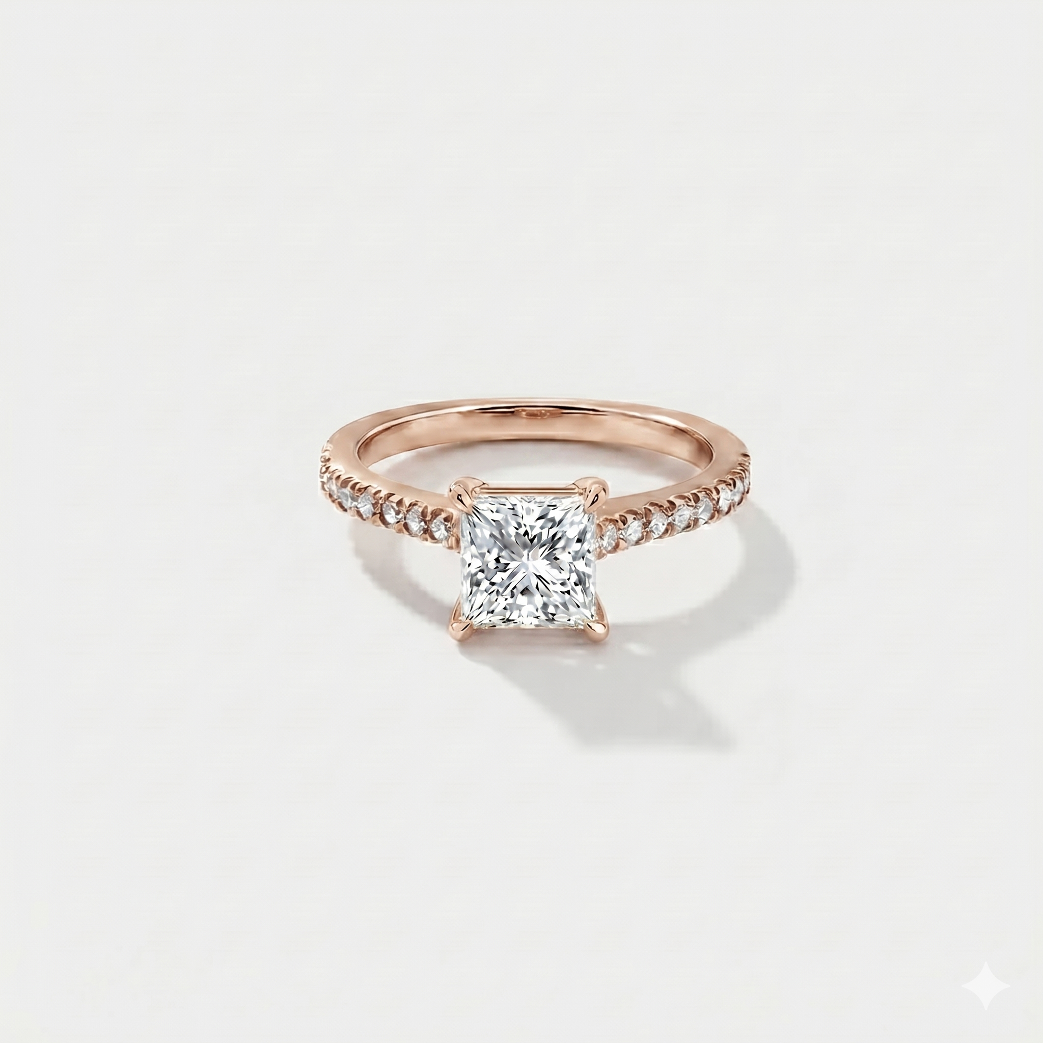 Hidden Halo Cathedral Pavé Solitaire