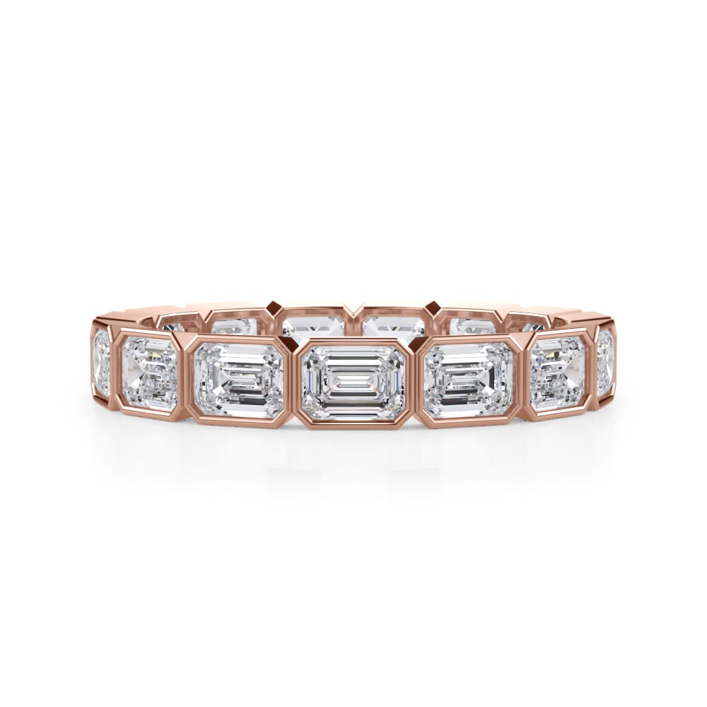 East-West Lab Grown Diamond Eternity Band in 14k Gold