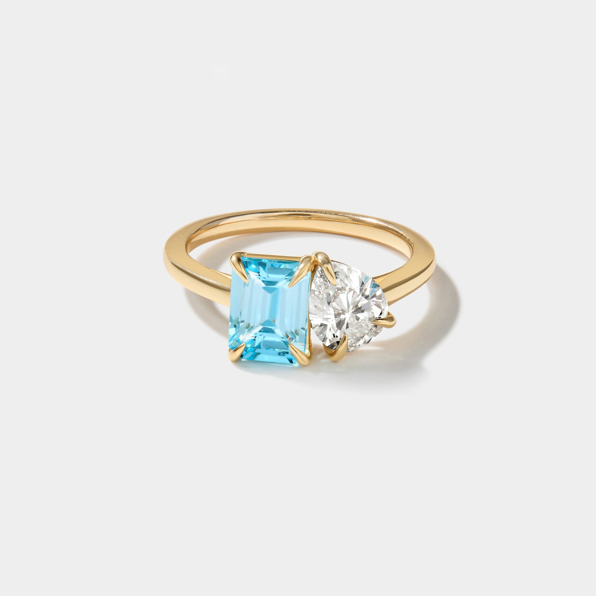 Blue and white ring
