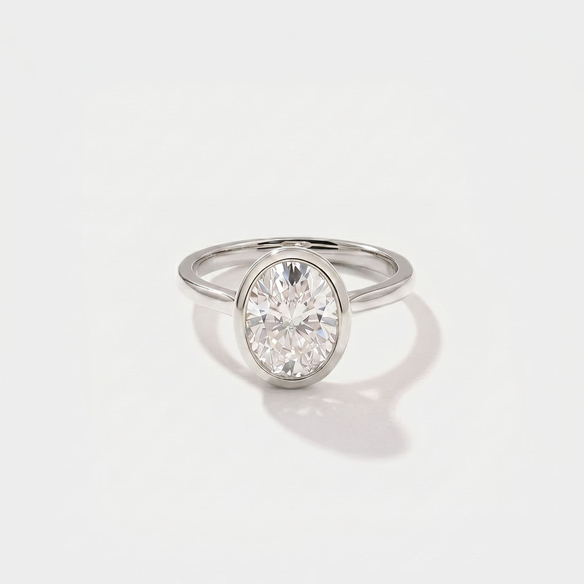 Bezel Lab Grown Diamond Engagement Ring