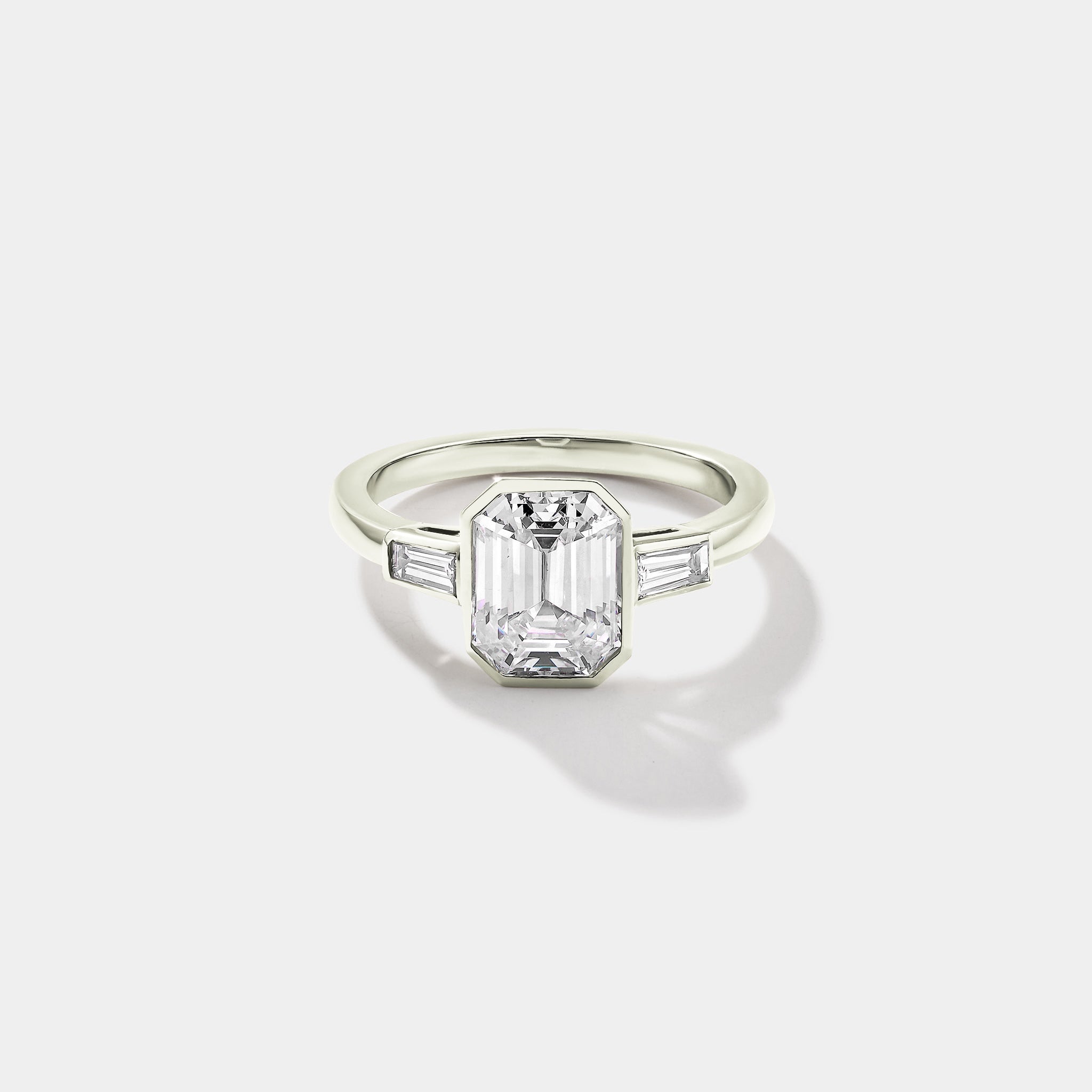 white gold lab grown diamond engagement ring