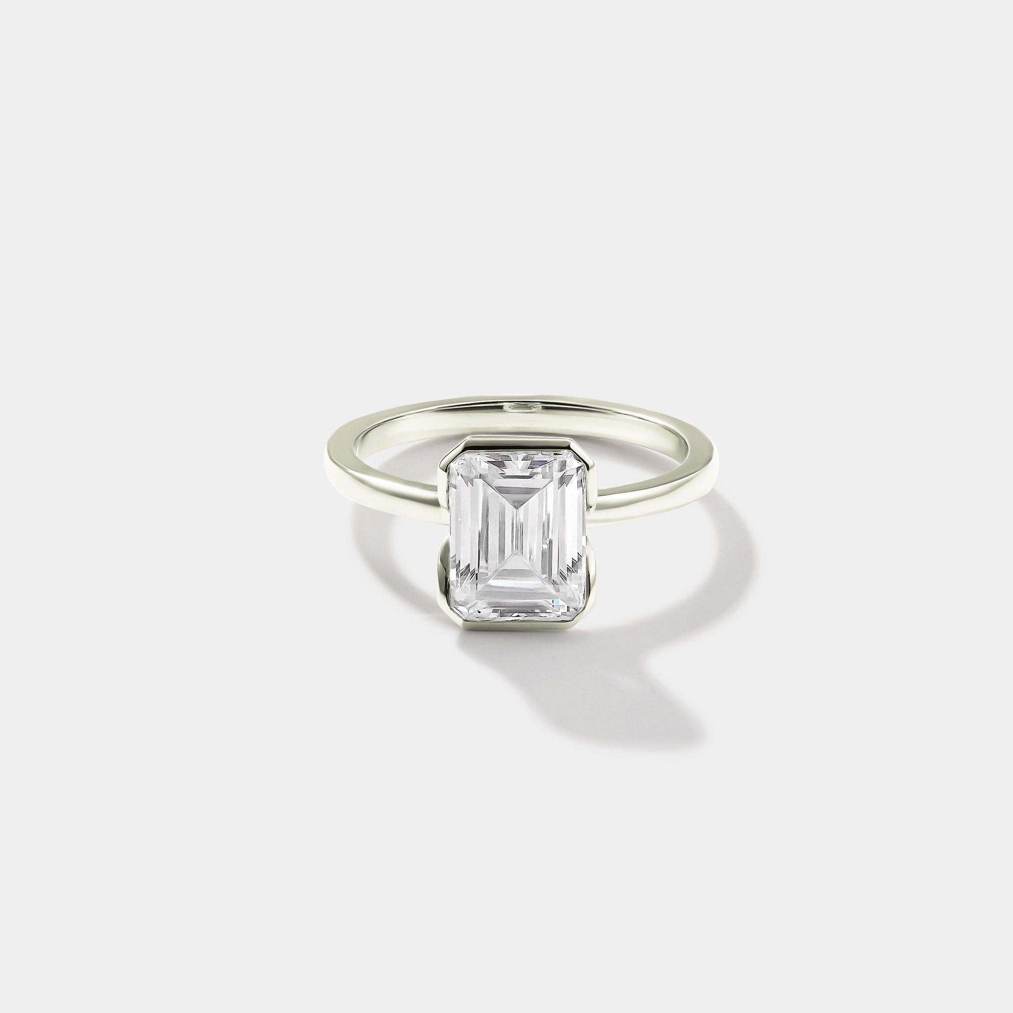 white gold lab grown diamond engagement ring