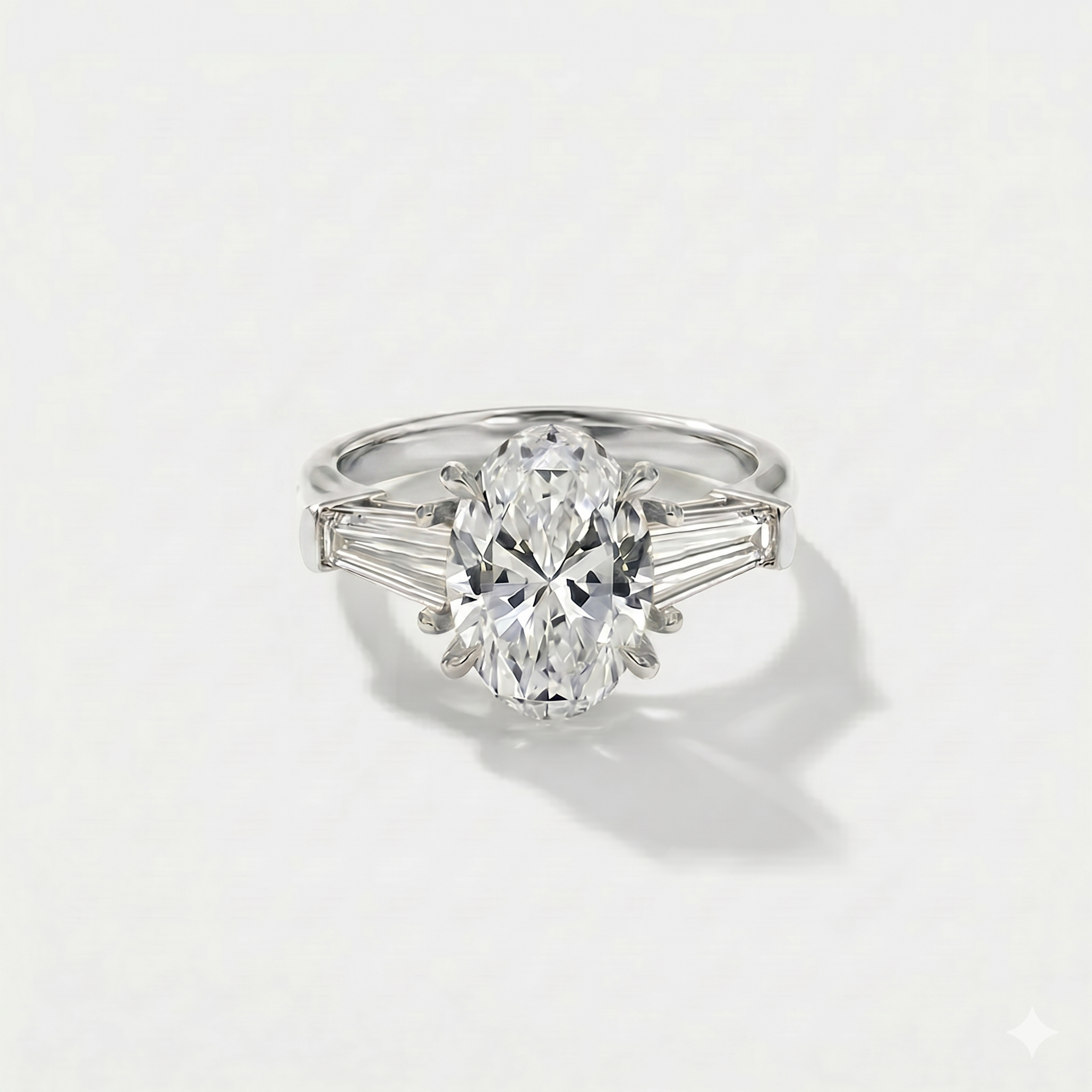 Tapered Baguette Lab Grown Diamond Engagement Ring