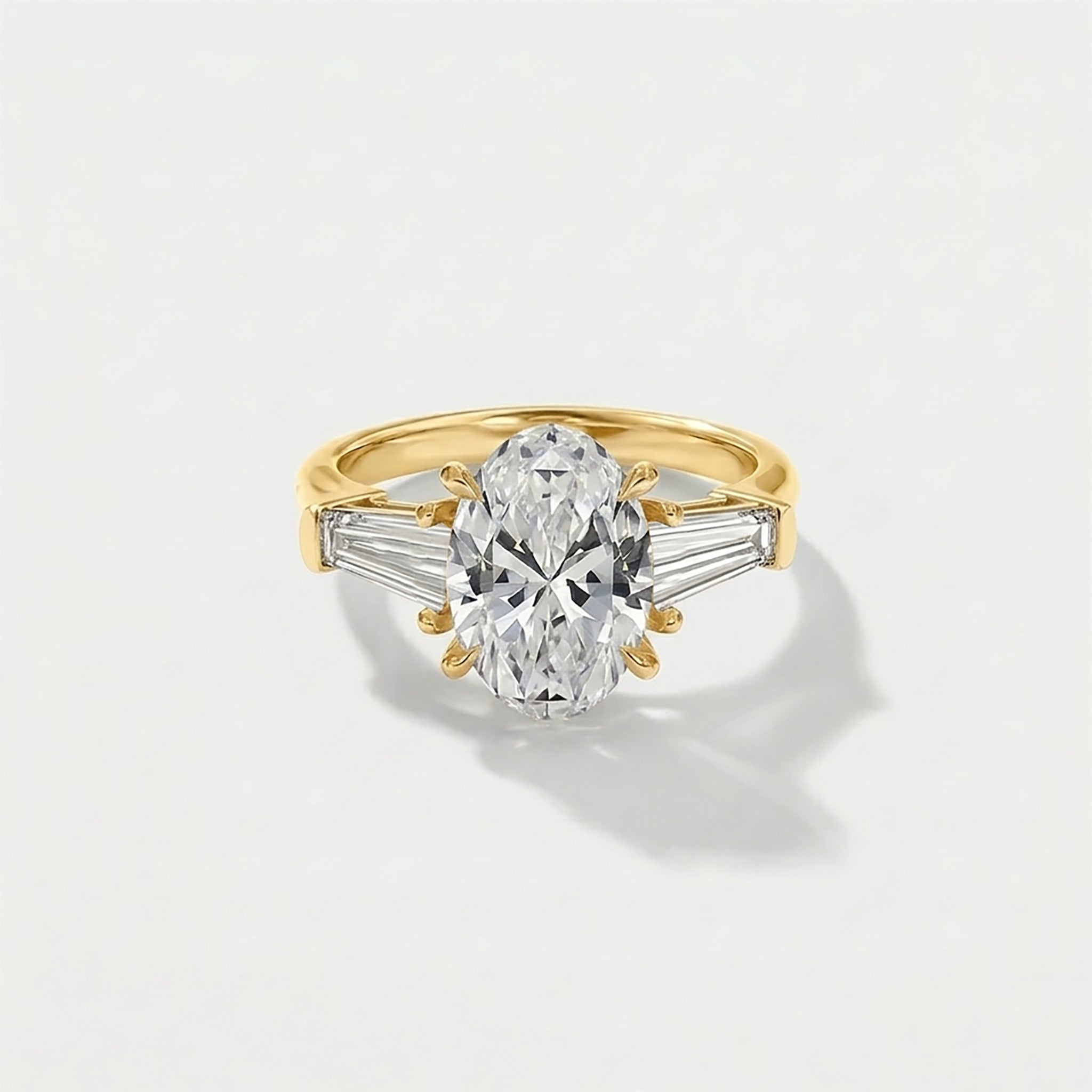 Tapered Baguette Lab Grown Diamond Engagement Ring