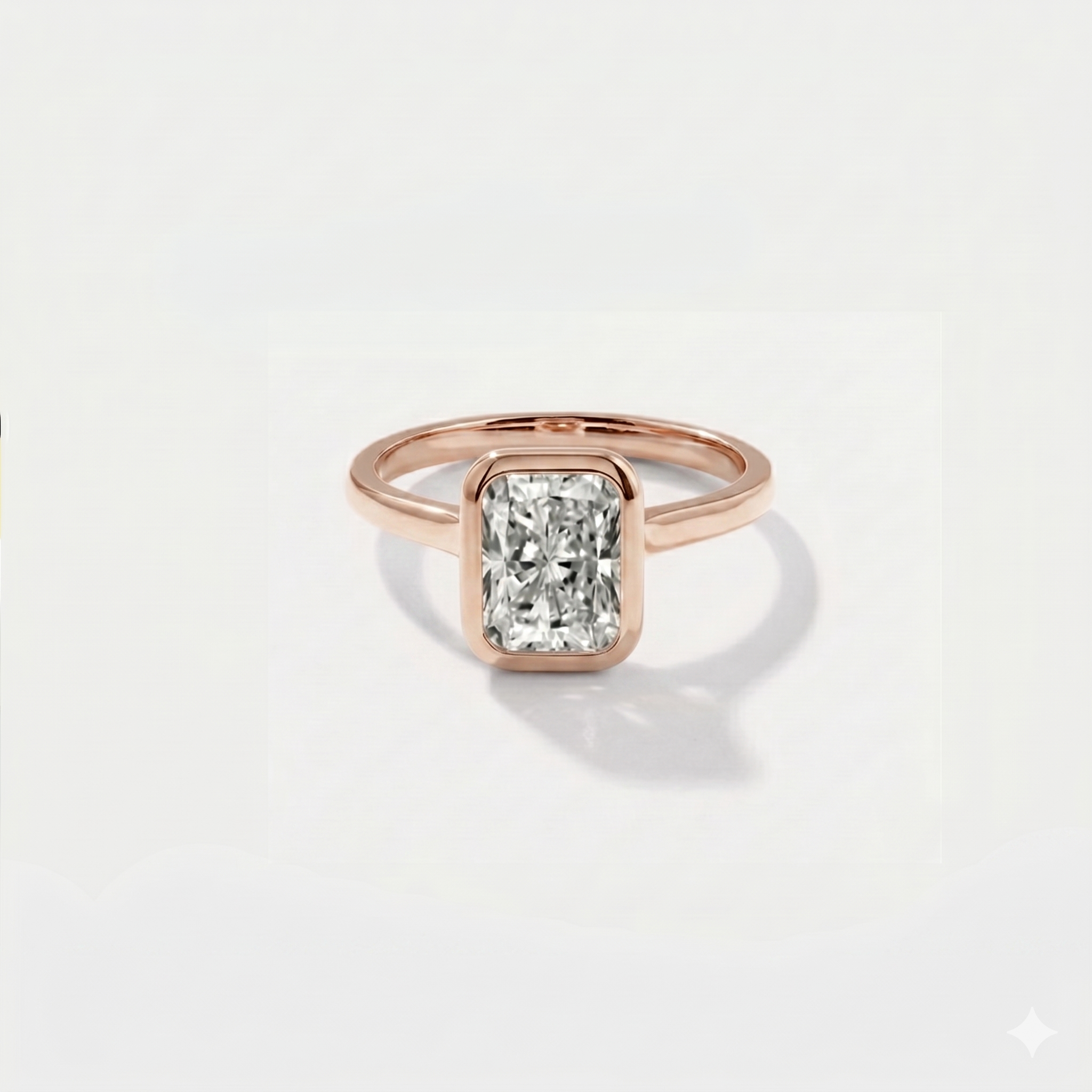 Bezel Lab Grown Diamond Engagement Ring