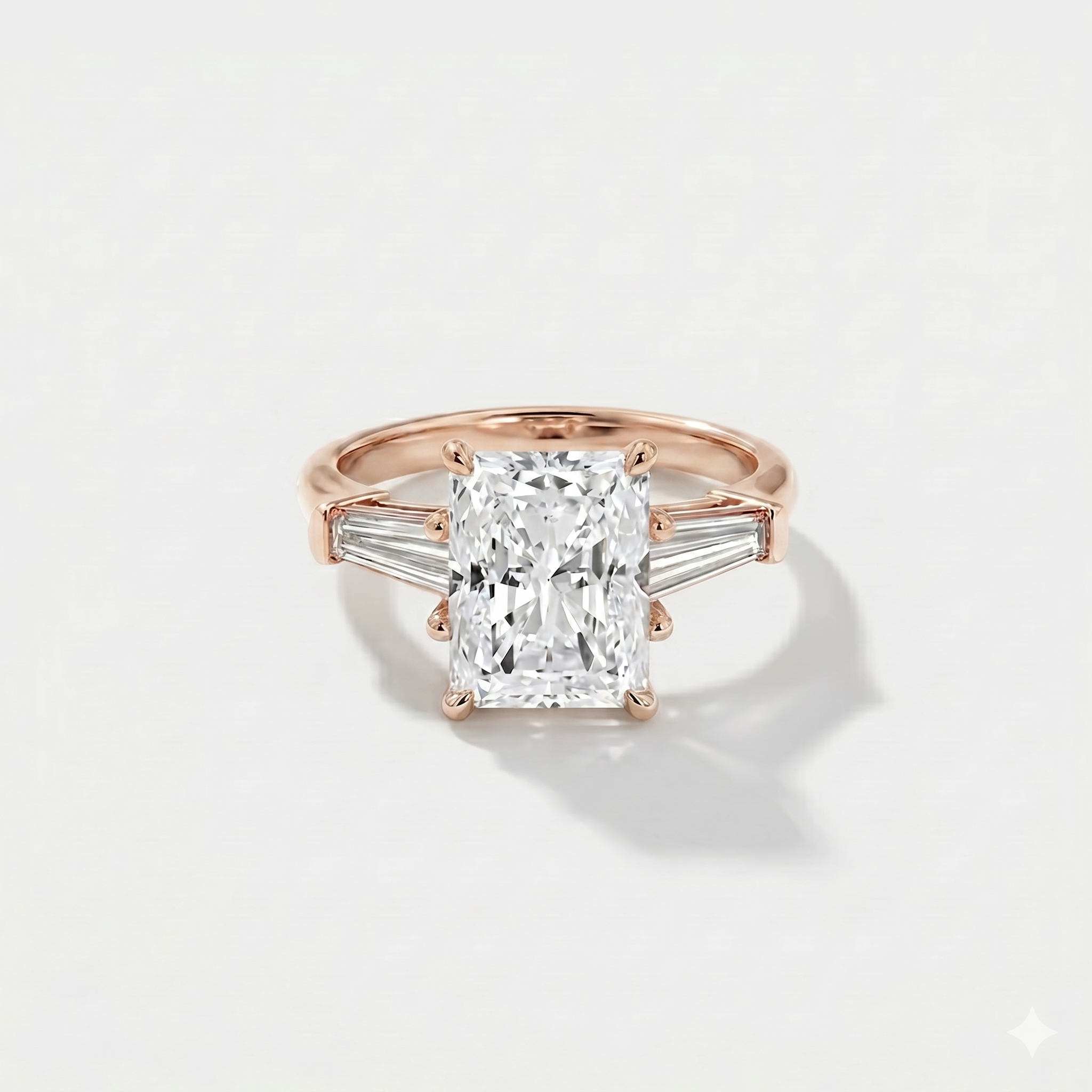 Tapered Baguette Lab Grown Diamond Engagement Ring