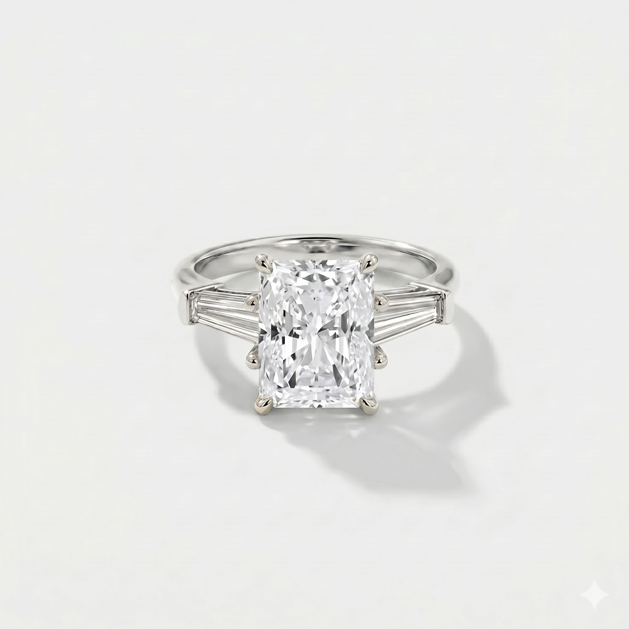 Tapered Baguette Lab Grown Diamond Engagement Ring