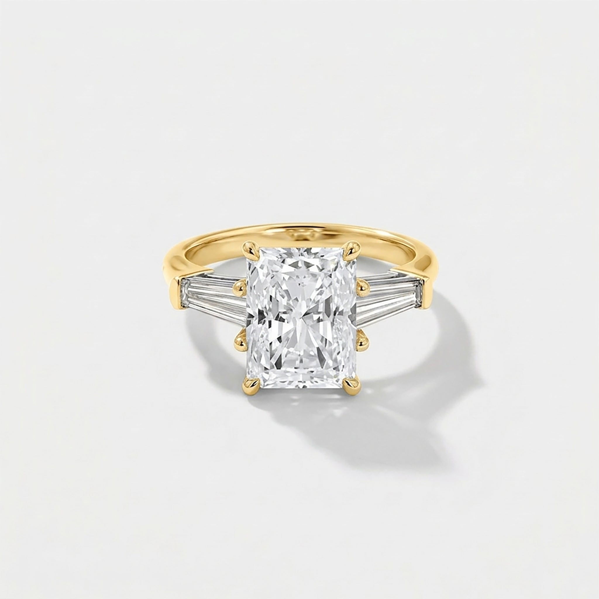 Tapered Baguette Lab Grown Diamond Engagement Ring