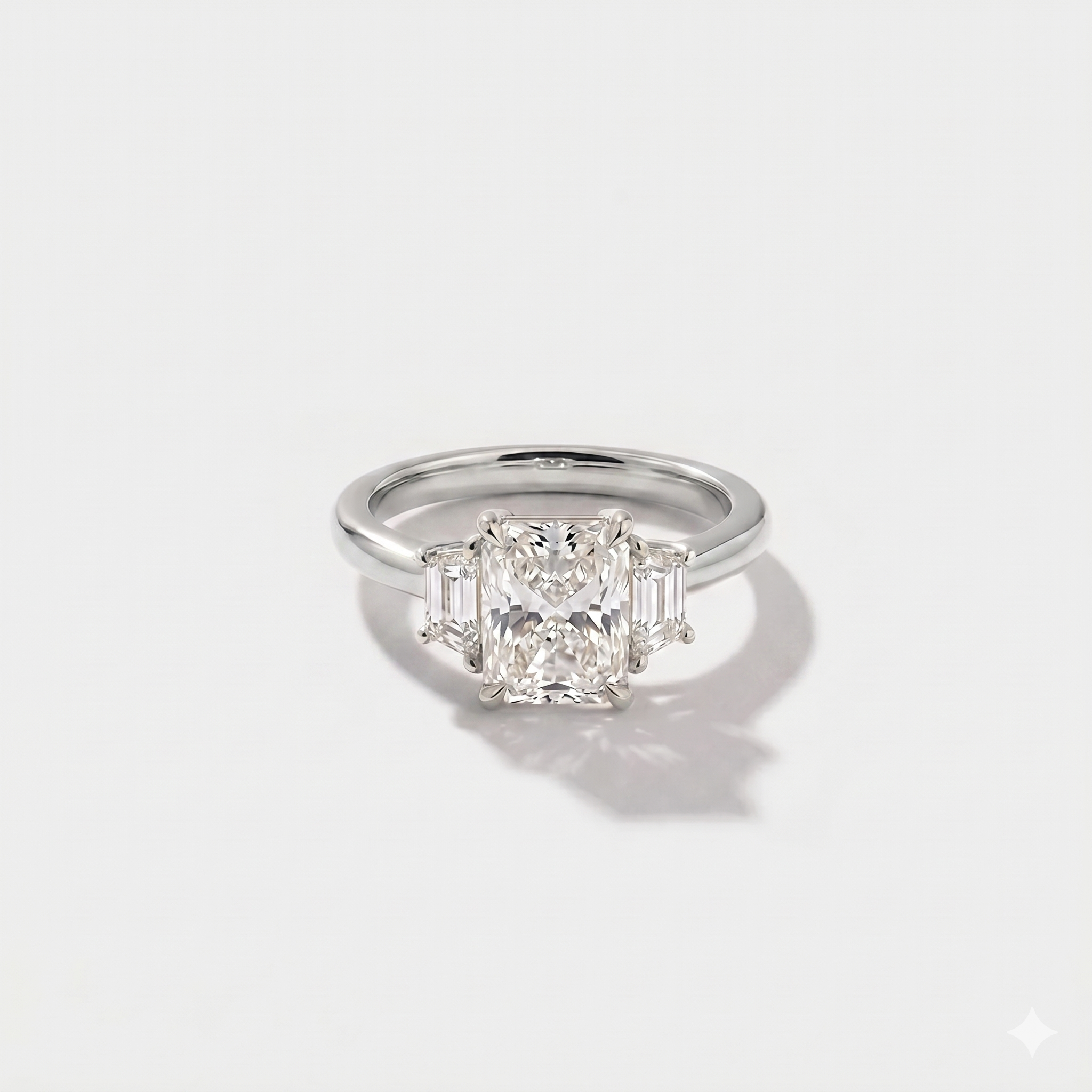 Three Stone Lab Grown Diamond Engagement Ring
