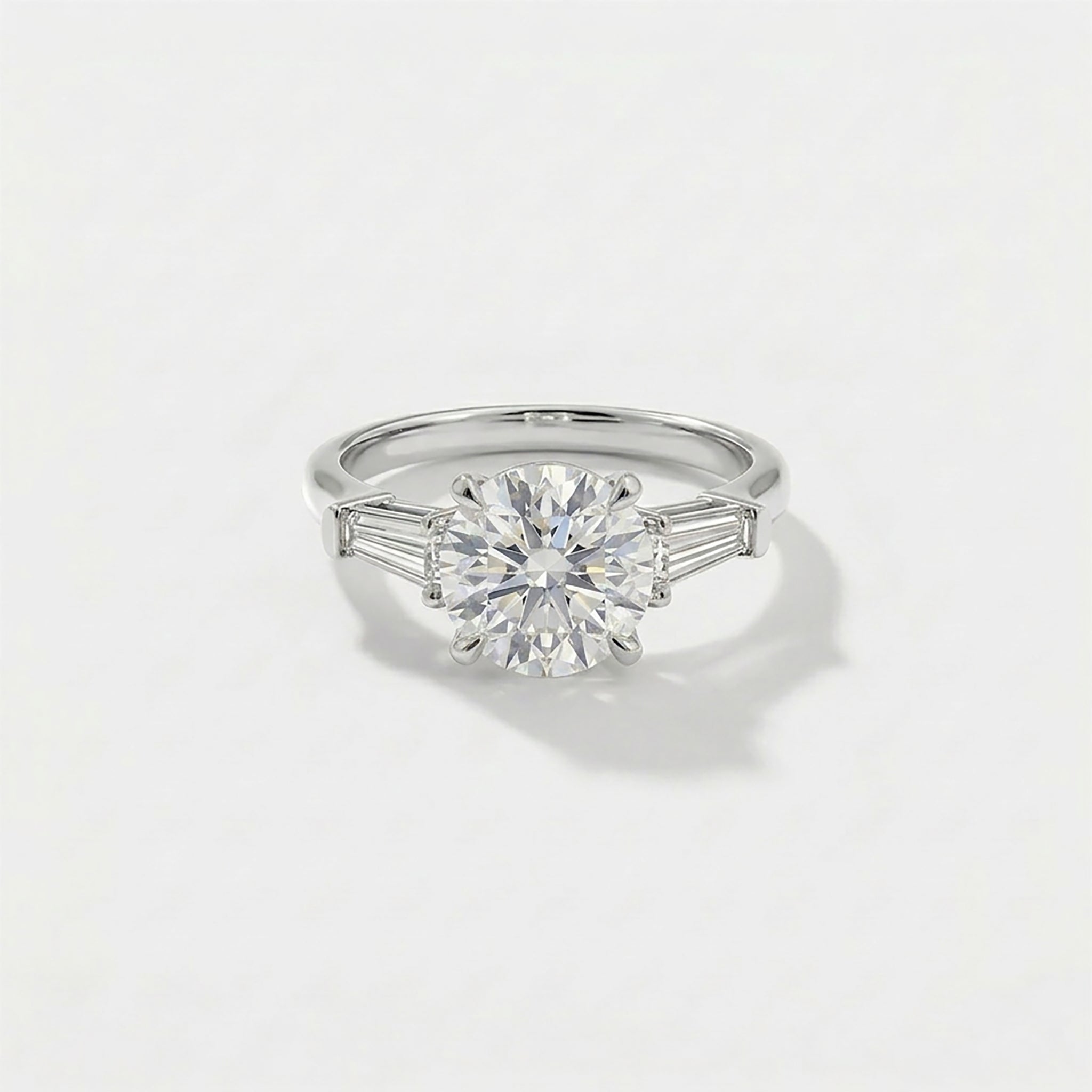 Tapered Baguette Lab Grown Diamond Engagement Ring