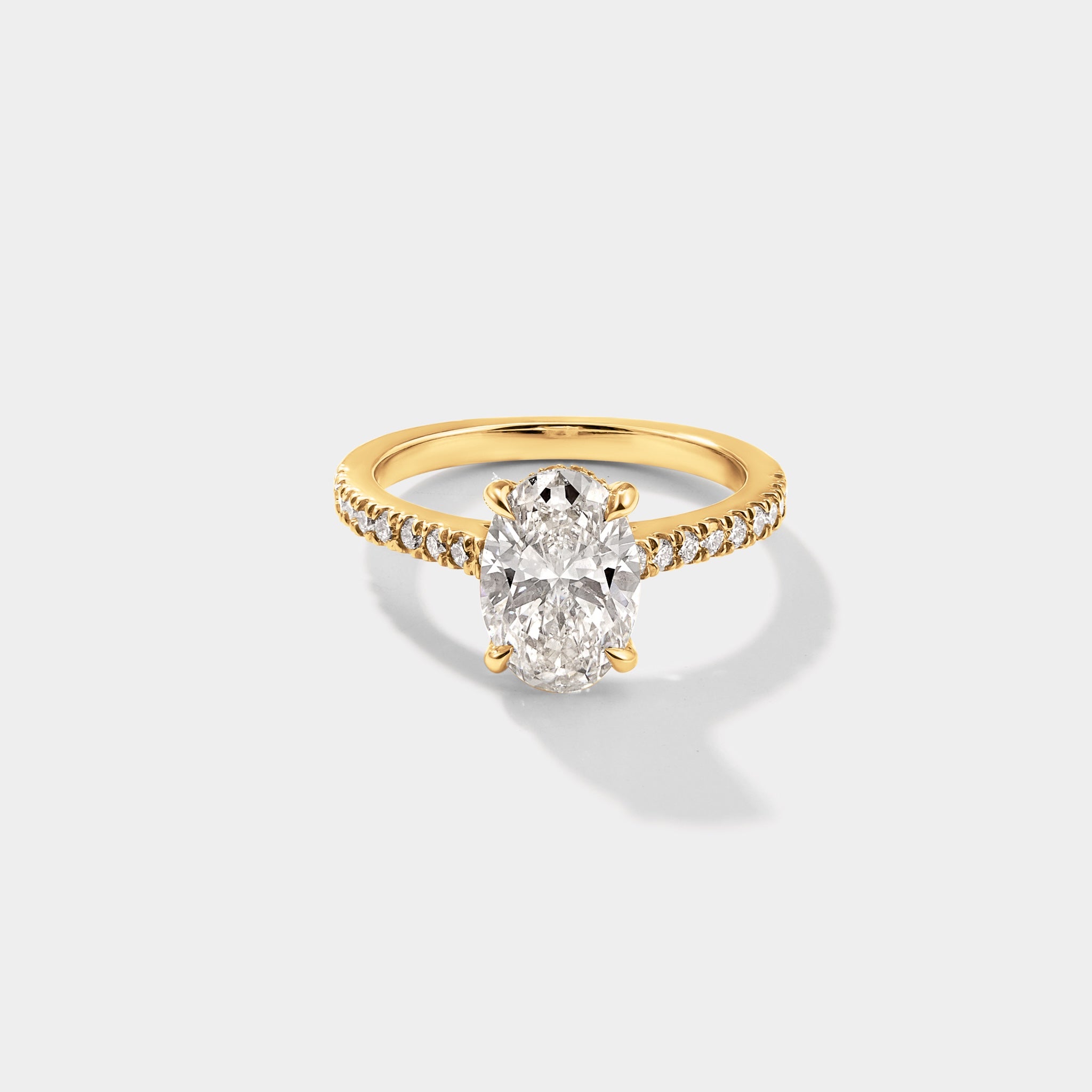 yellow gold lab grown diamond engagement ring