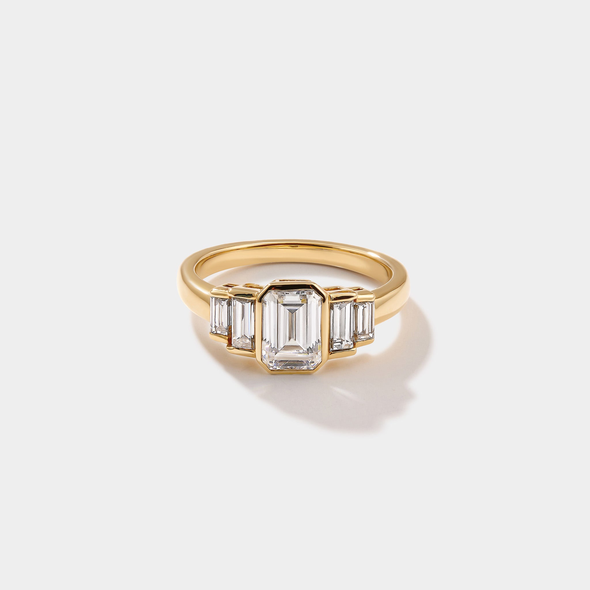 yellow gold lab grown diamond engagement ring