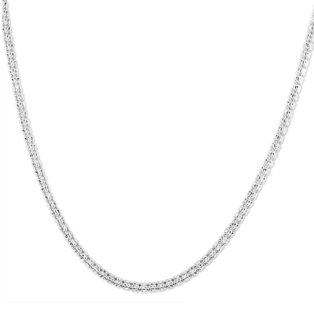 White Gold Iced Chain