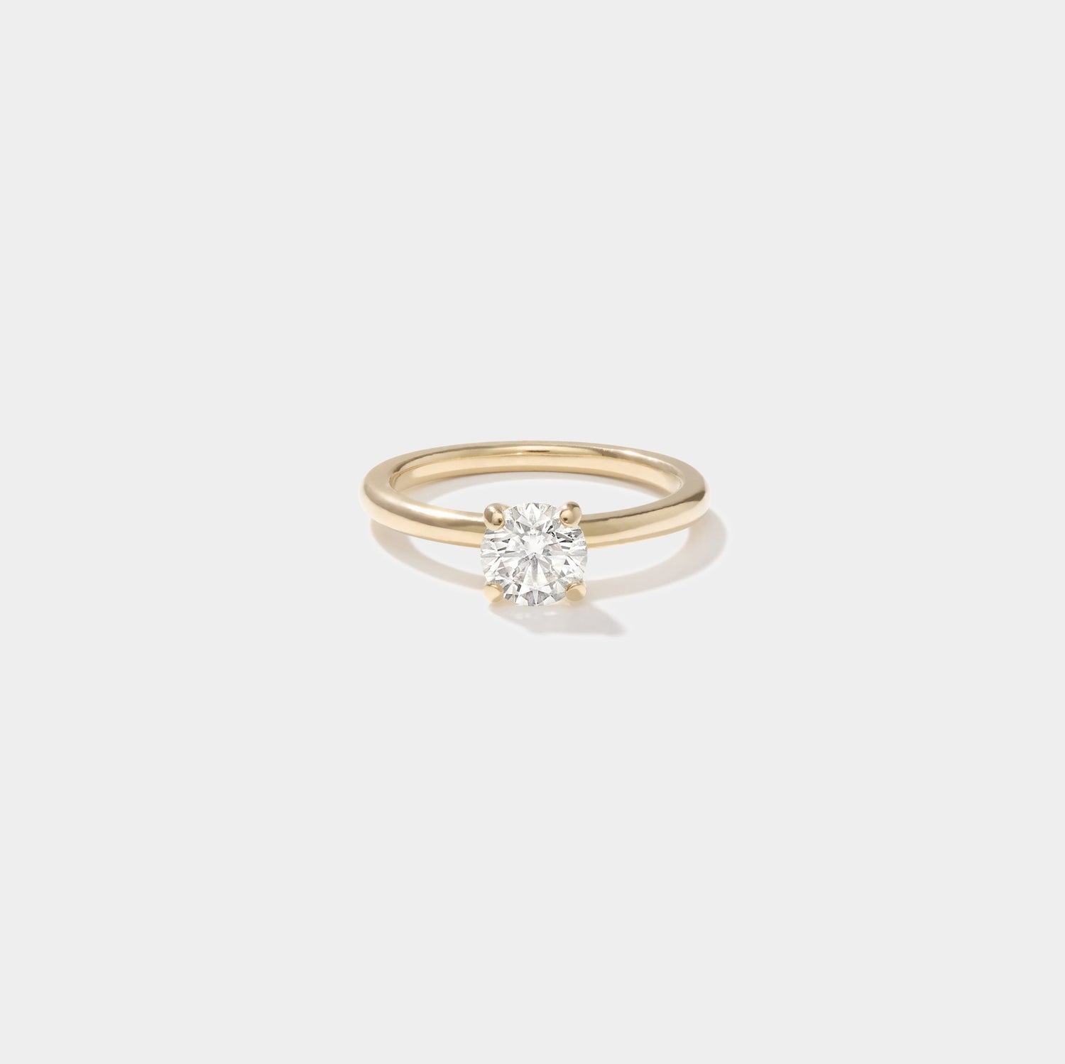 lab grown diamond engagement ring set in 14k gold