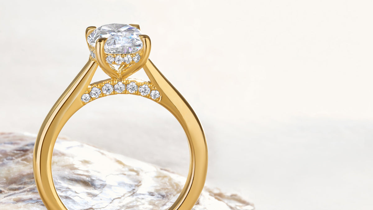 Hidden Halo Engagement Rings