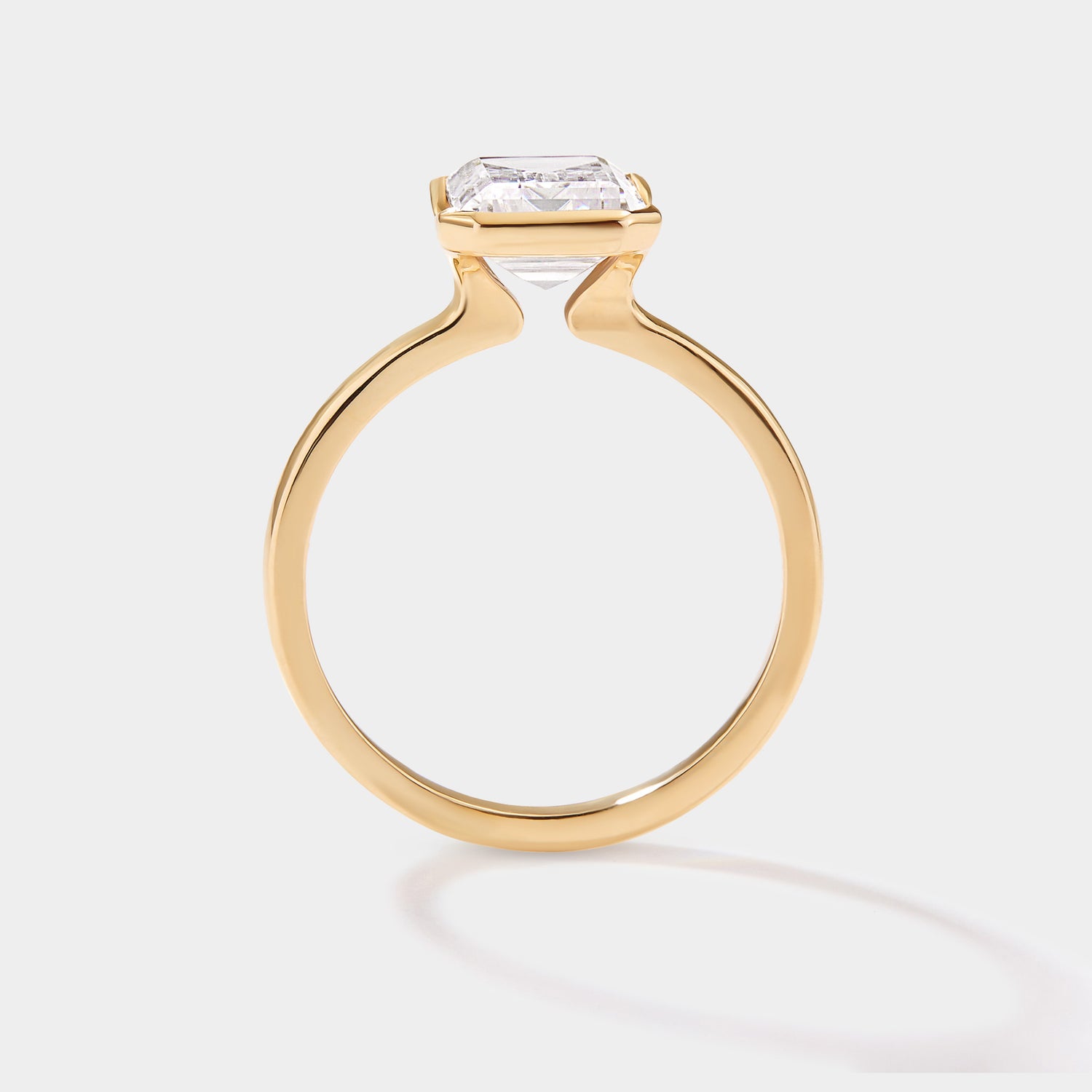 yellow gold lab grown diamond engagement ring