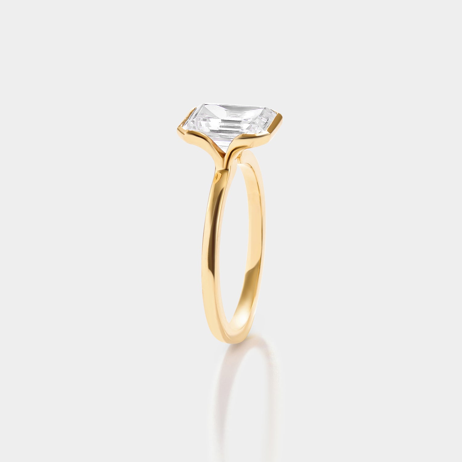 yellow gold lab grown diamond engagement ring