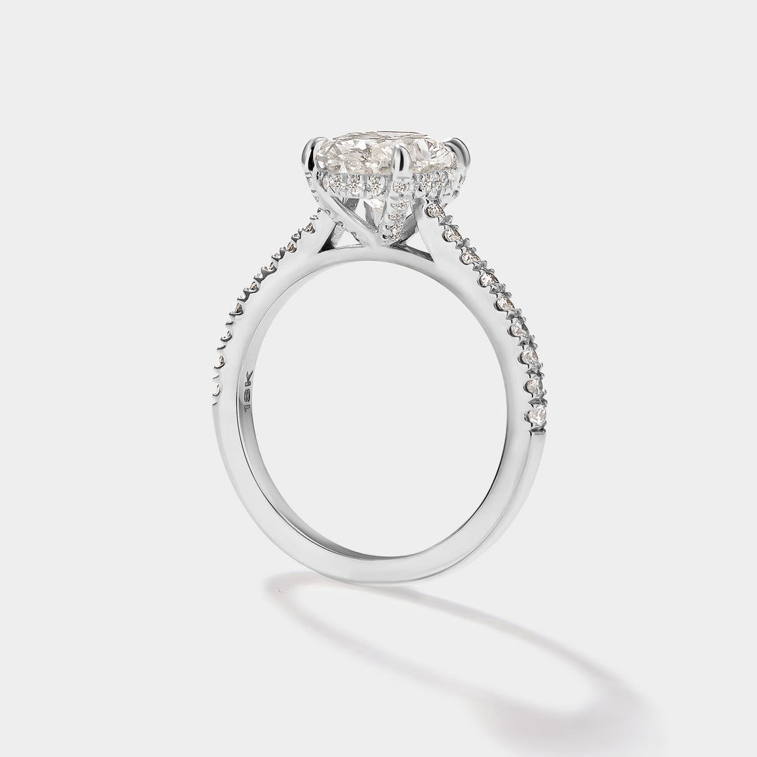 white gold lab grown diamond engagement ring