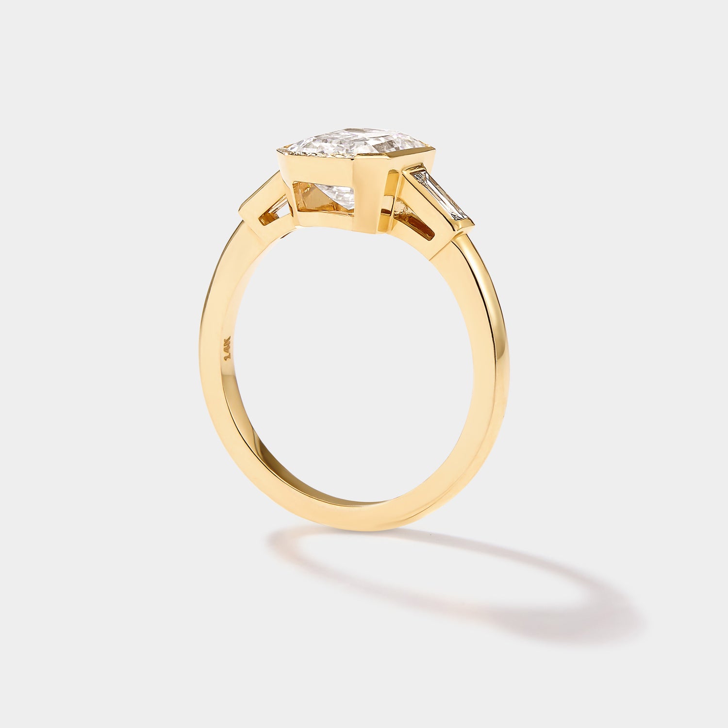 yellow gold lab grown diamond engagement ring