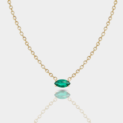 Ocean Crest Necklace | Marquise Gemstone Necklace