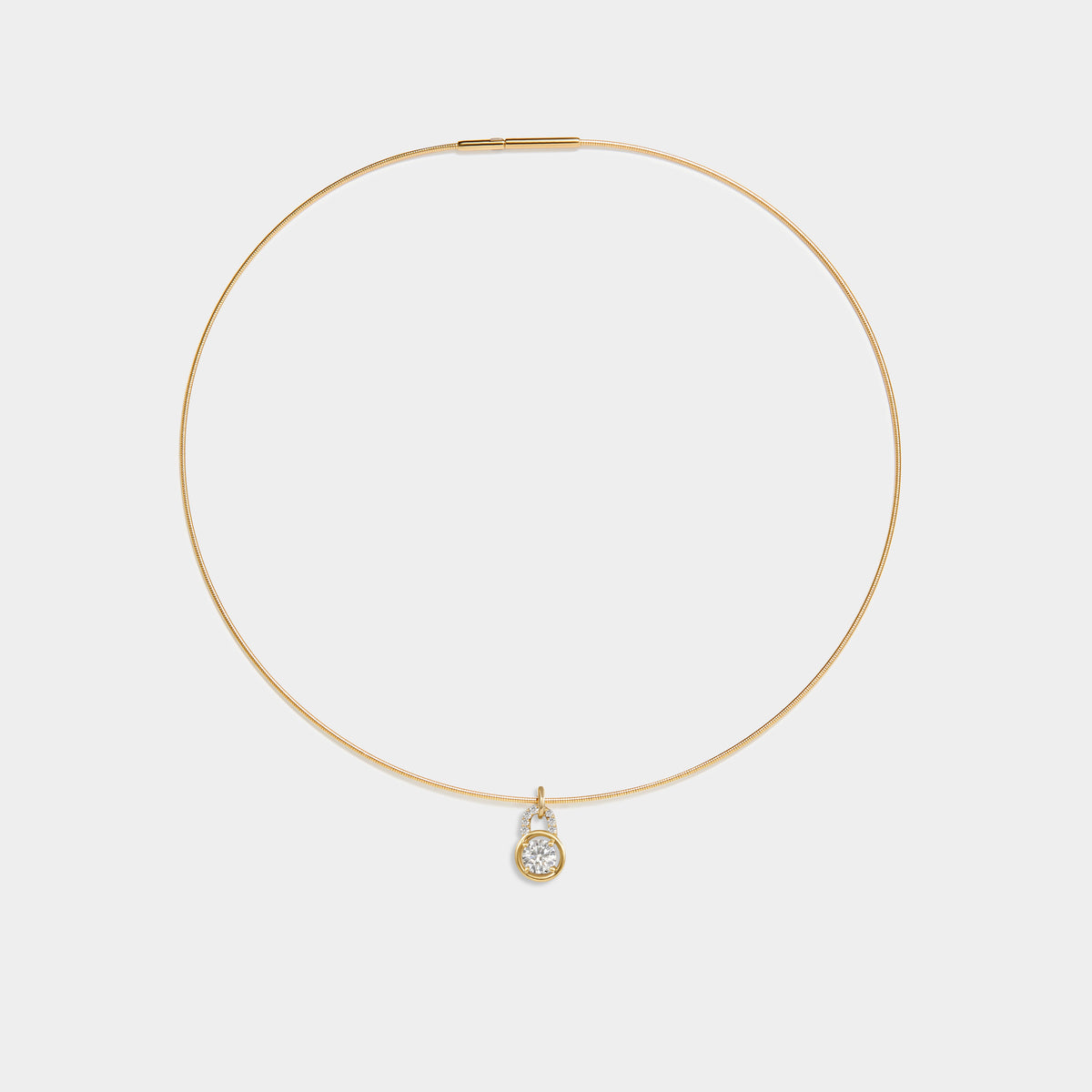 16-inch flexible Omega chain necklace in 14k yellow gold