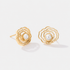 14K Gold Oyster pearl earrings