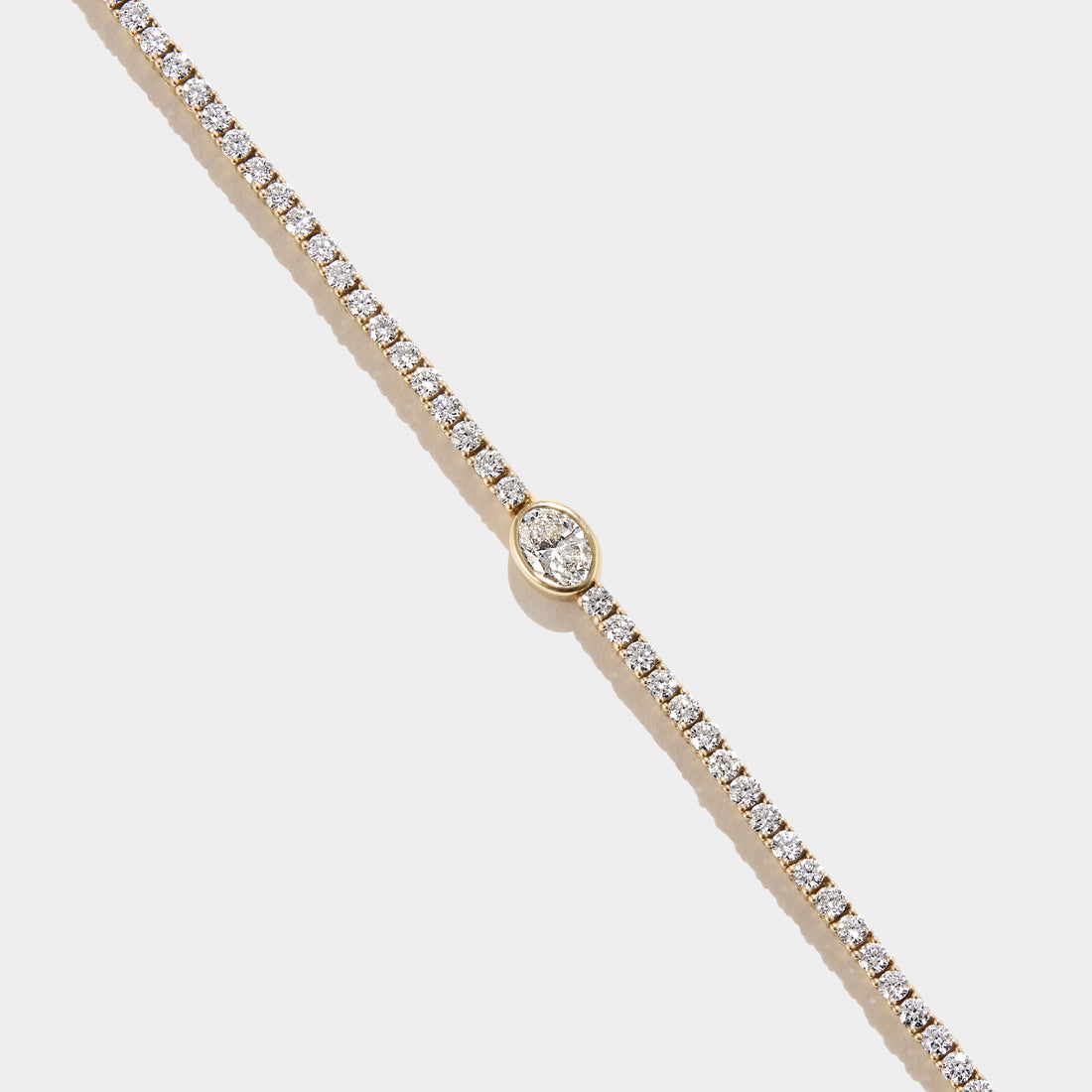 Oval Center Tennis Bracelet