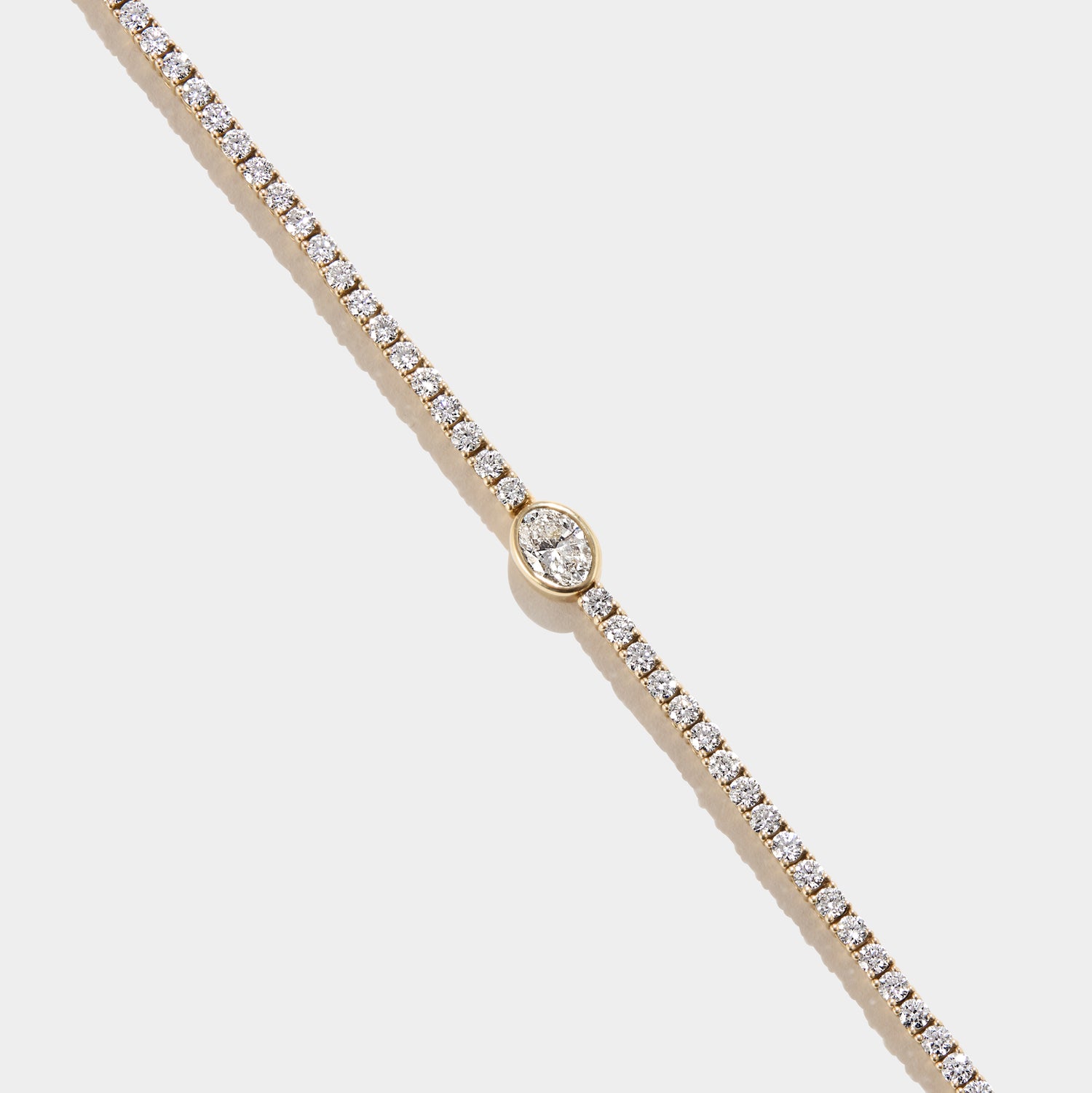 Oval Center Tennis Bracelet
