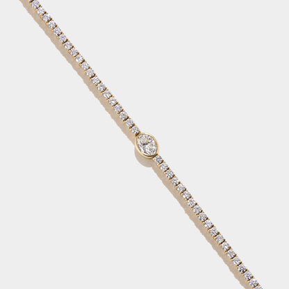 Oval Center Tennis Bracelet