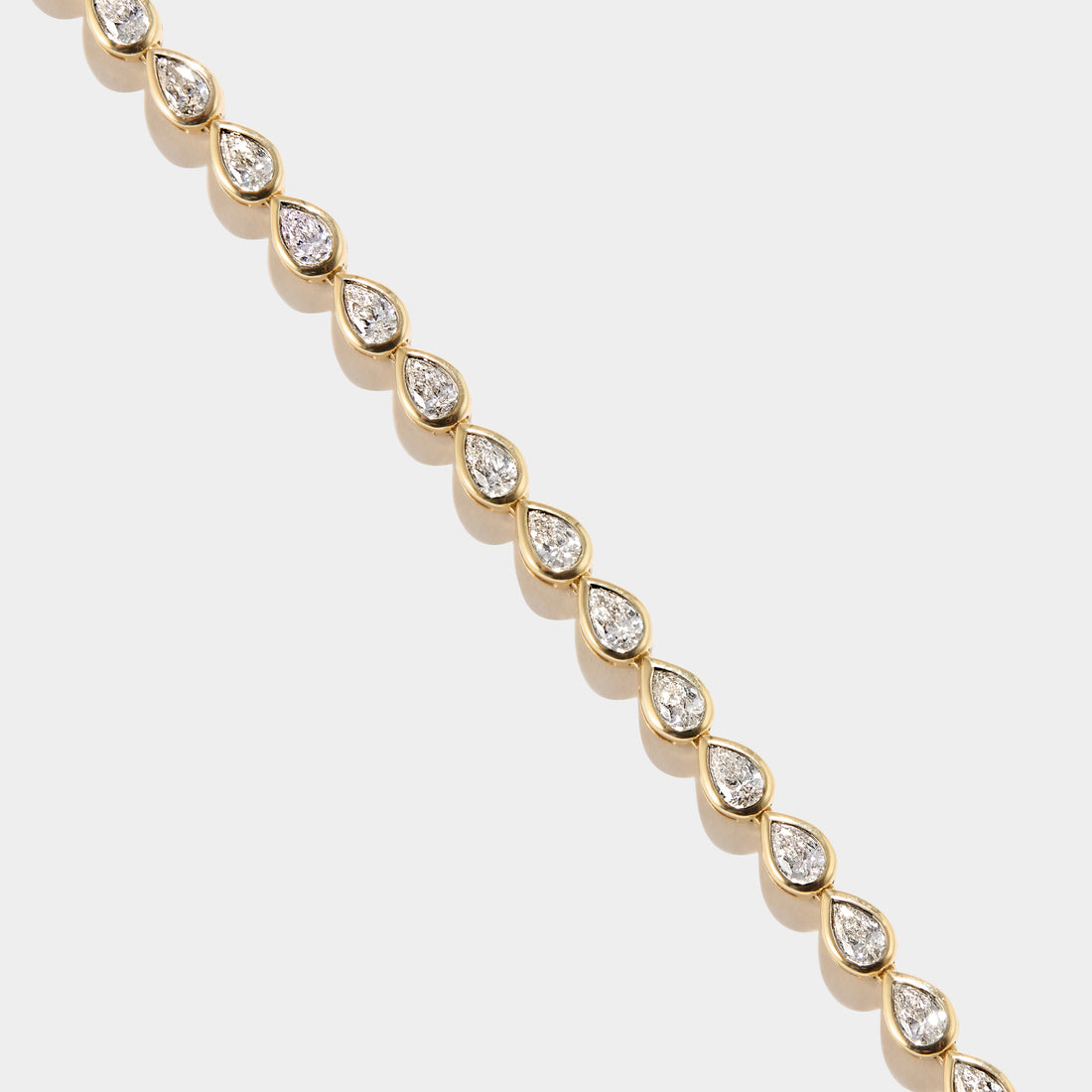 Pear Bezel Tennis Bracelet