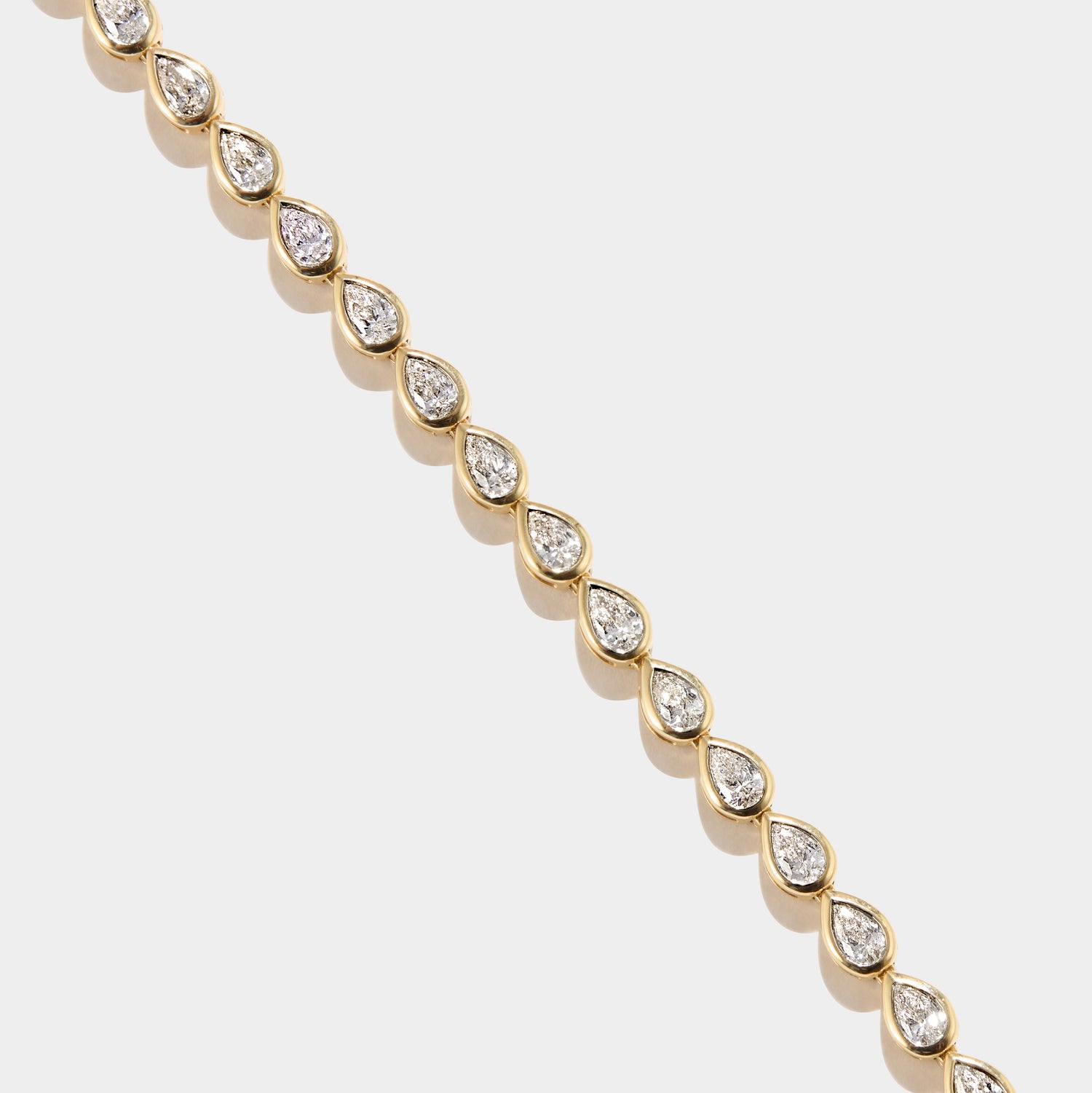 Pear Bezel Tennis Bracelet